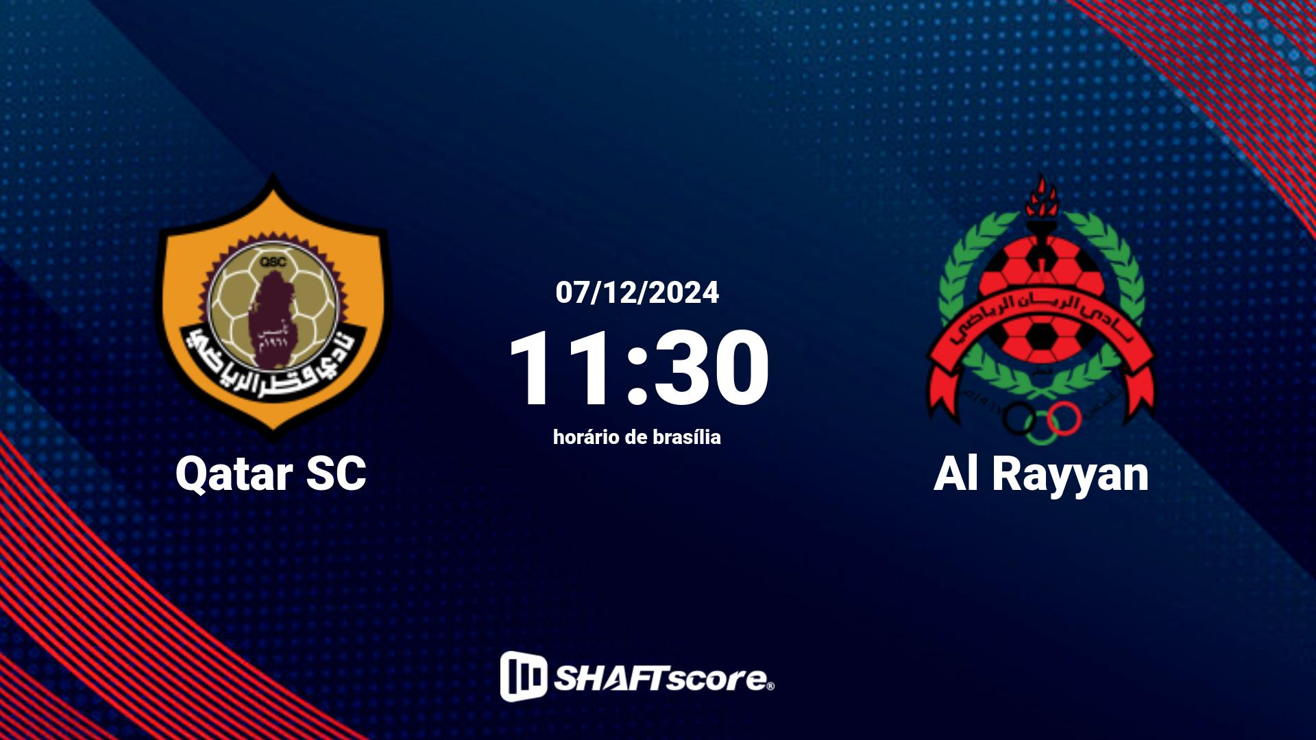 Estatísticas do jogo Qatar SC vs Al Rayyan 07.12 11:30