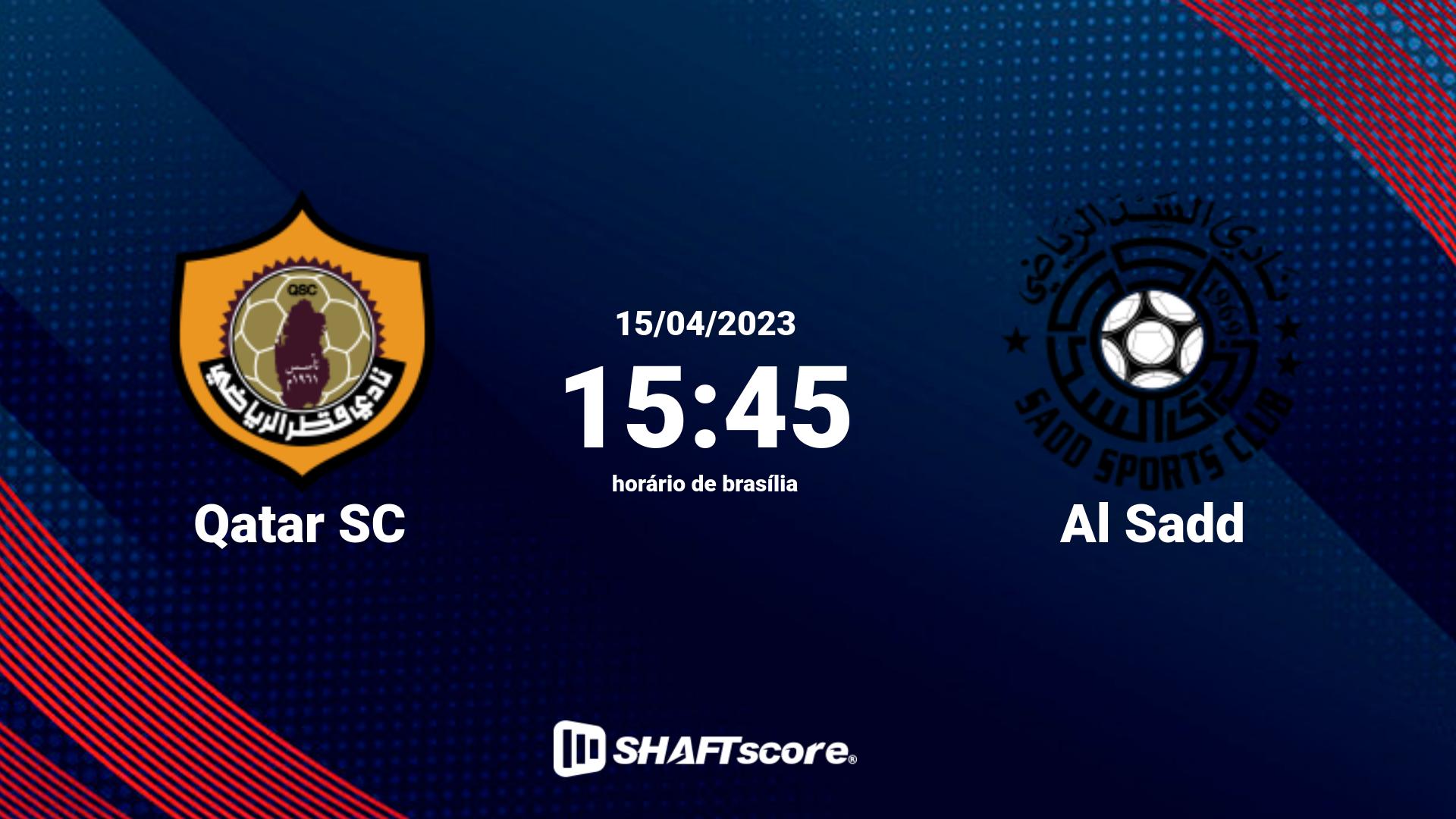 Estatísticas do jogo Qatar SC vs Al Sadd 15.04 15:45