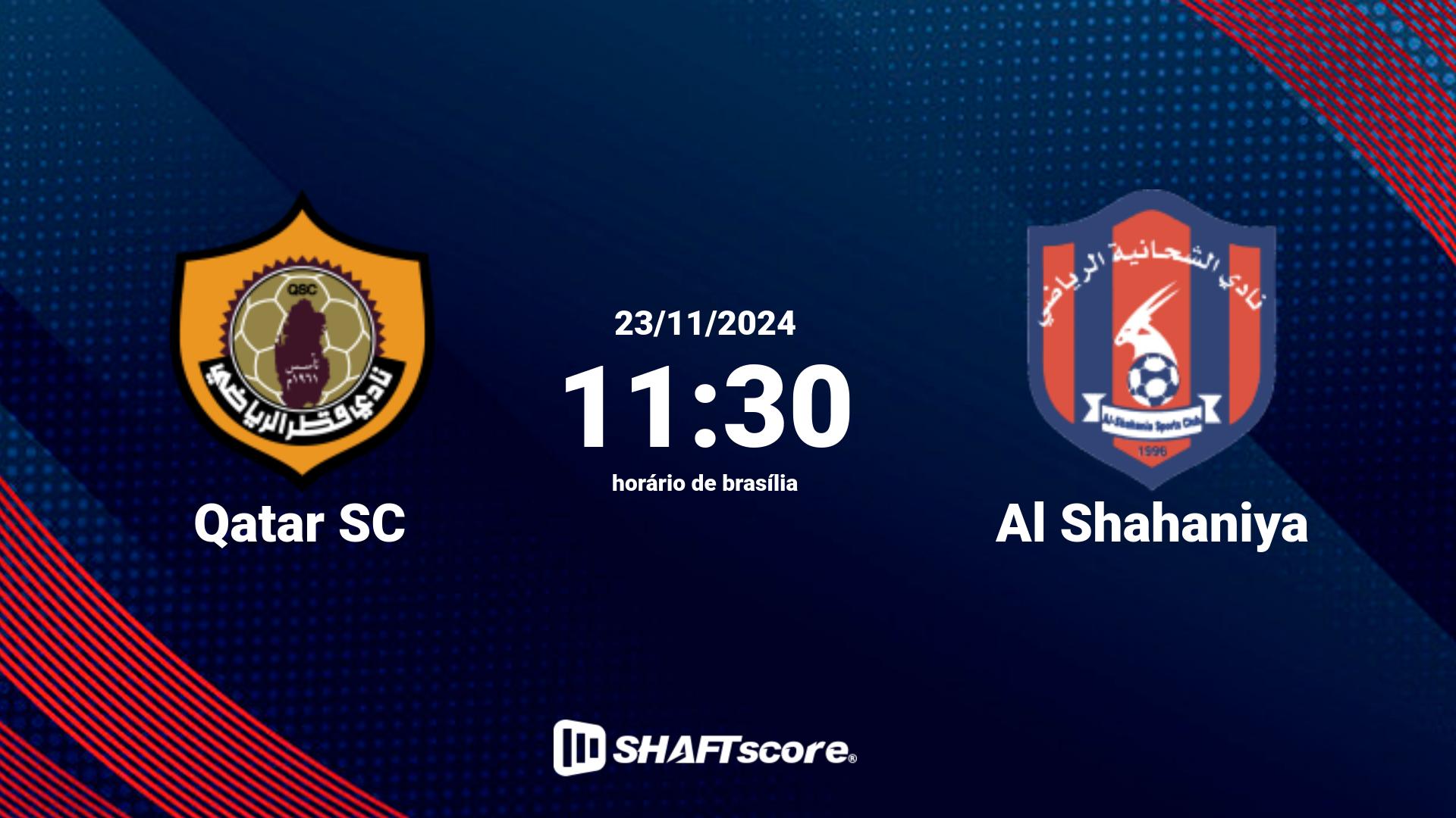 Estatísticas do jogo Qatar SC vs Al Shahaniya 23.11 11:30