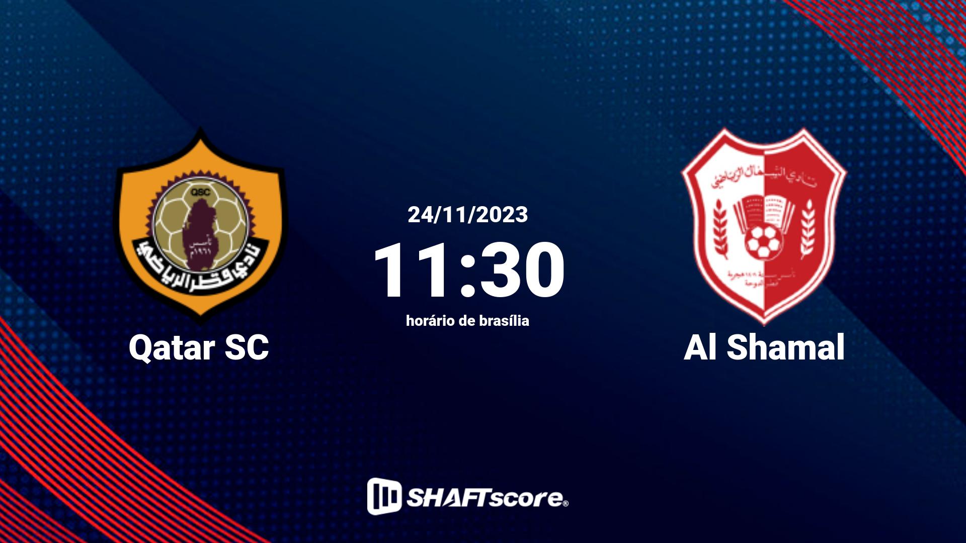 Estatísticas do jogo Qatar SC vs Al Shamal 24.11 11:30