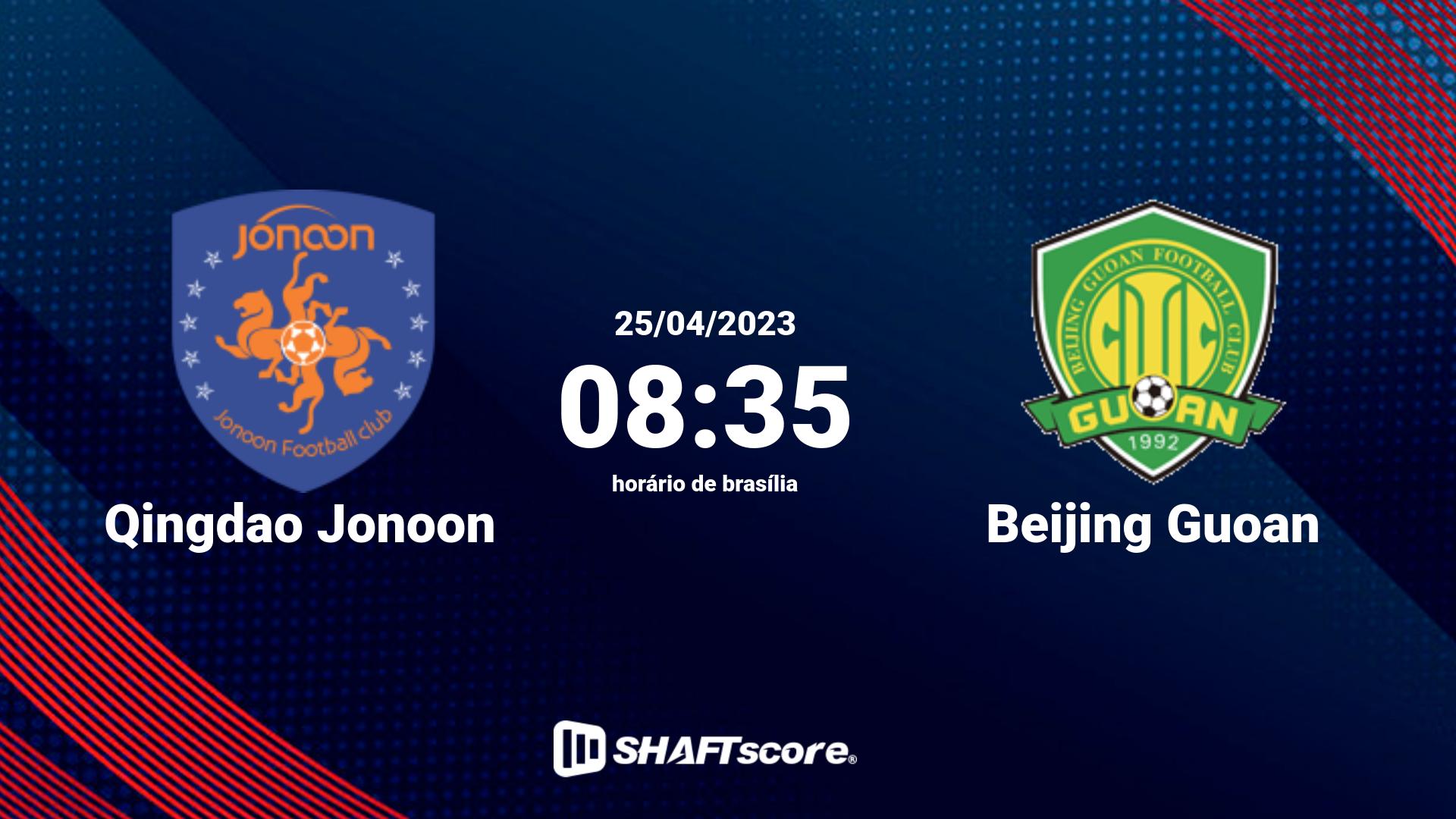 Estatísticas do jogo Qingdao Jonoon vs Beijing Guoan 25.04 08:35