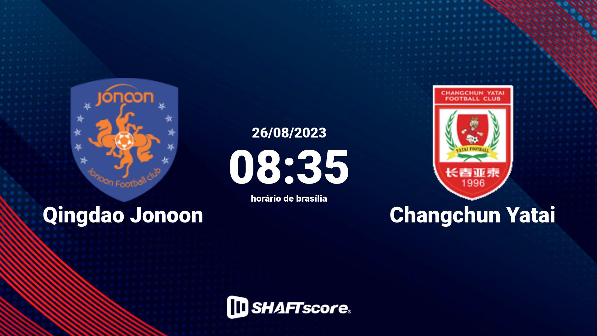 Estatísticas do jogo Qingdao Jonoon vs Changchun Yatai 26.08 08:35