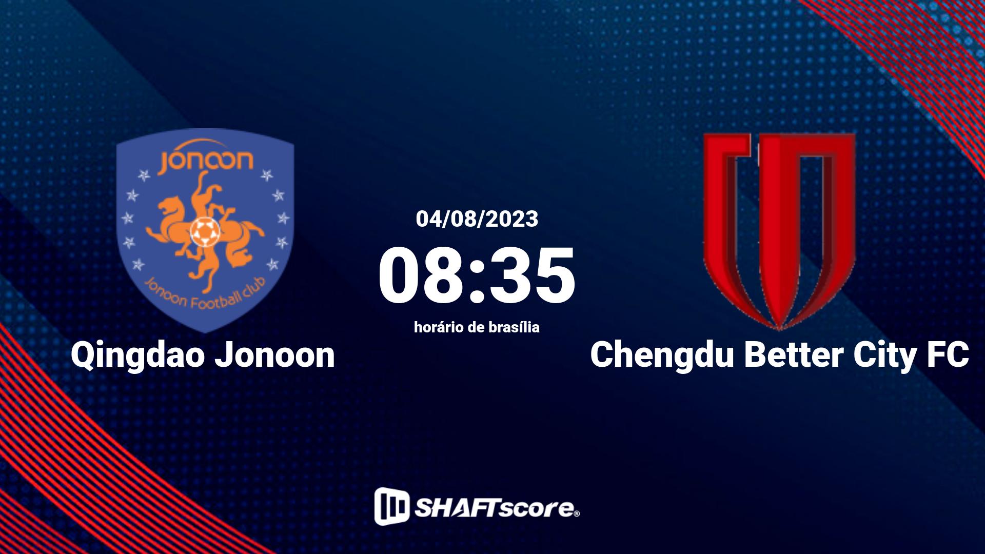 Estatísticas do jogo Qingdao Jonoon vs Chengdu Better City FC 04.08 08:35