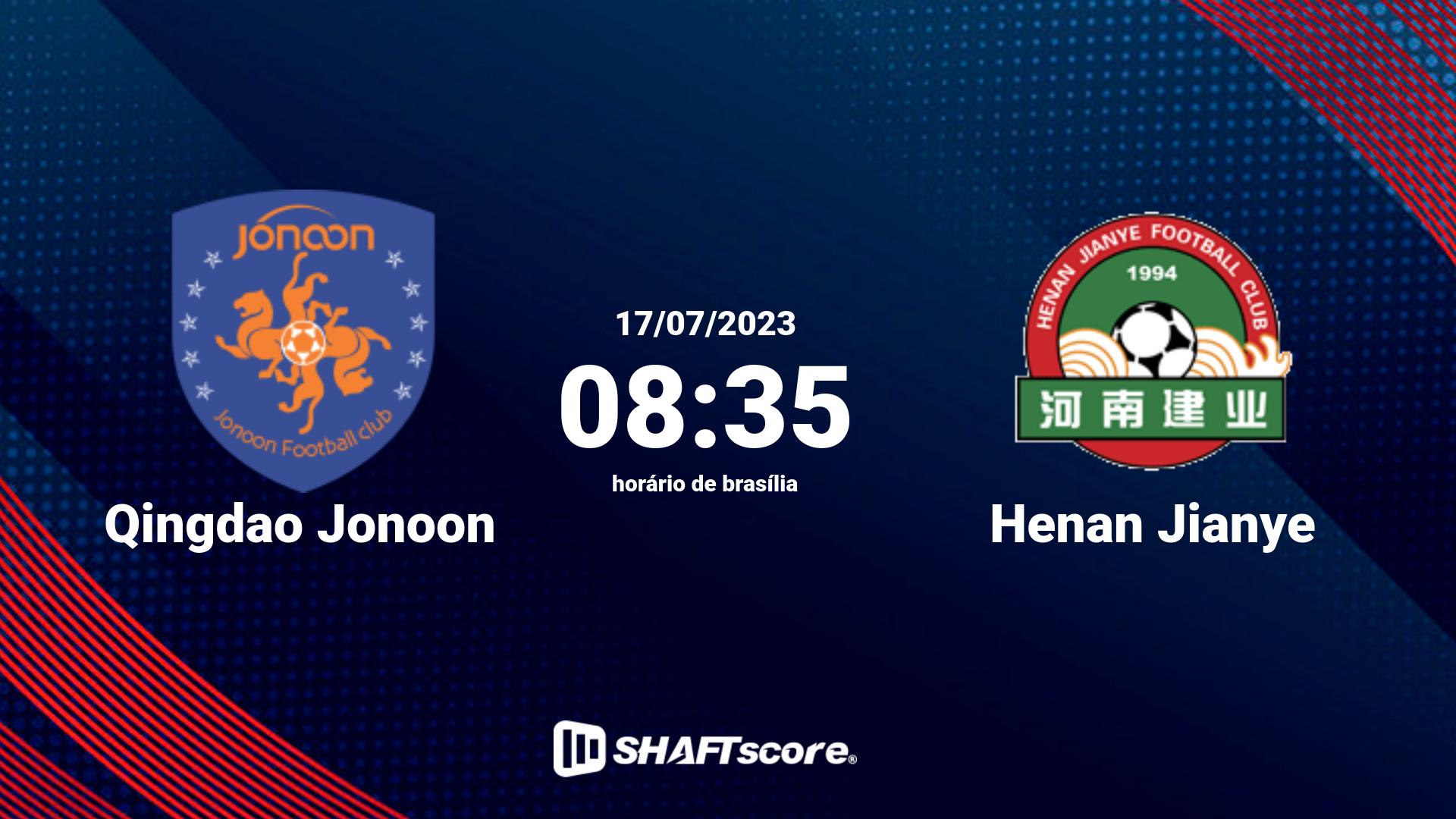 Estatísticas do jogo Qingdao Jonoon vs Henan Jianye 17.07 08:35