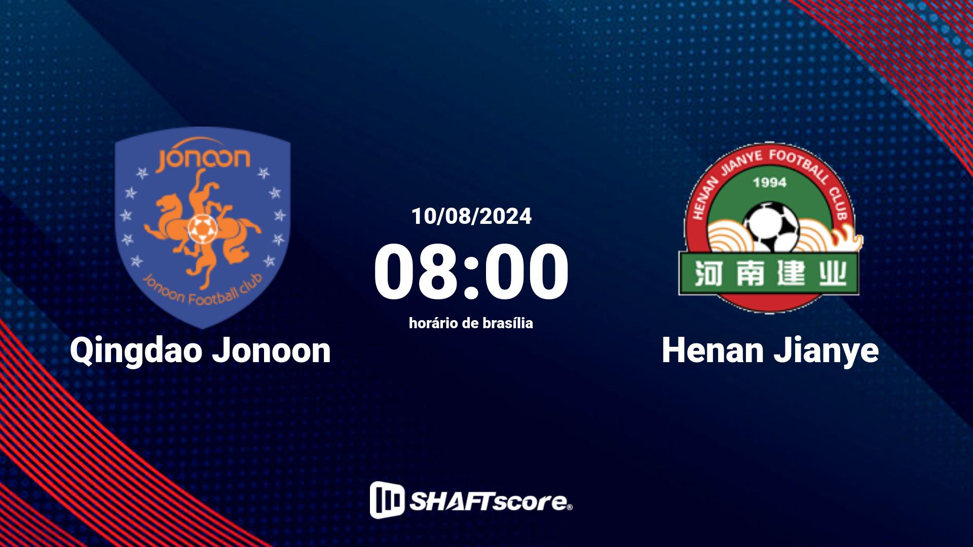 Estatísticas do jogo Qingdao Jonoon vs Henan Jianye 10.08 08:00