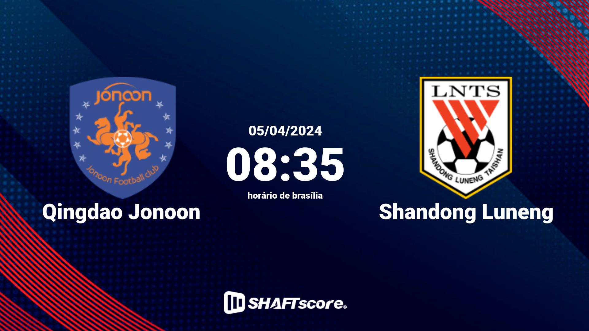 Estatísticas do jogo Qingdao Jonoon vs Shandong Luneng 05.04 08:35