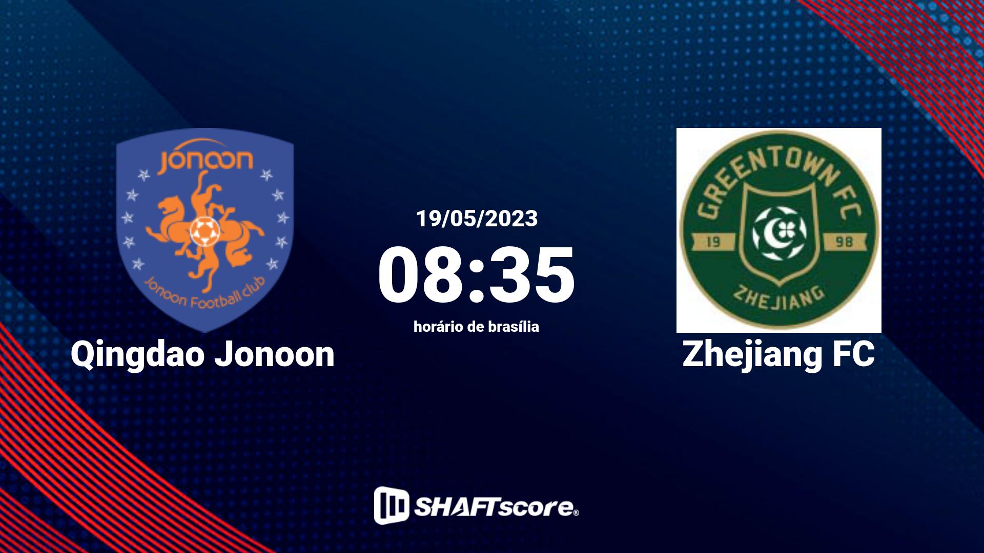 Estatísticas do jogo Qingdao Jonoon vs Zhejiang FC 19.05 08:35