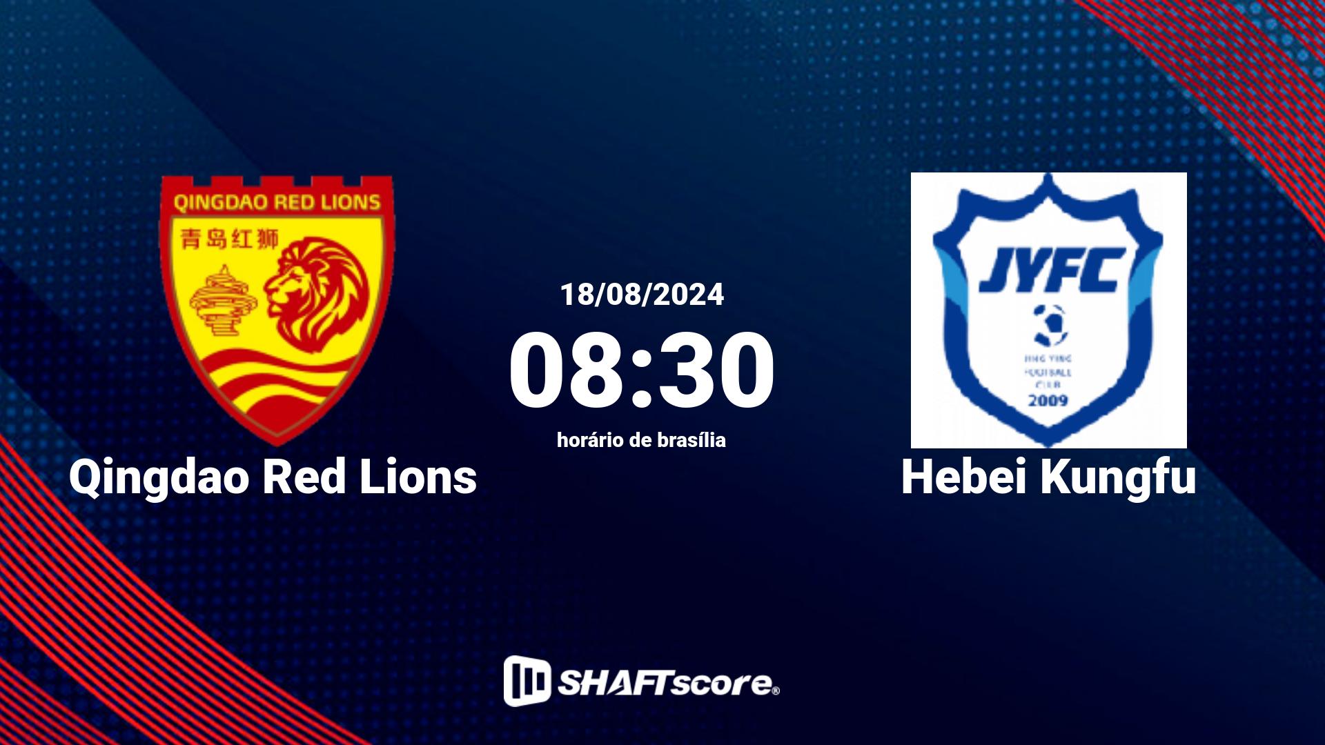 Estatísticas do jogo Qingdao Red Lions vs Hebei Kungfu 18.08 08:30