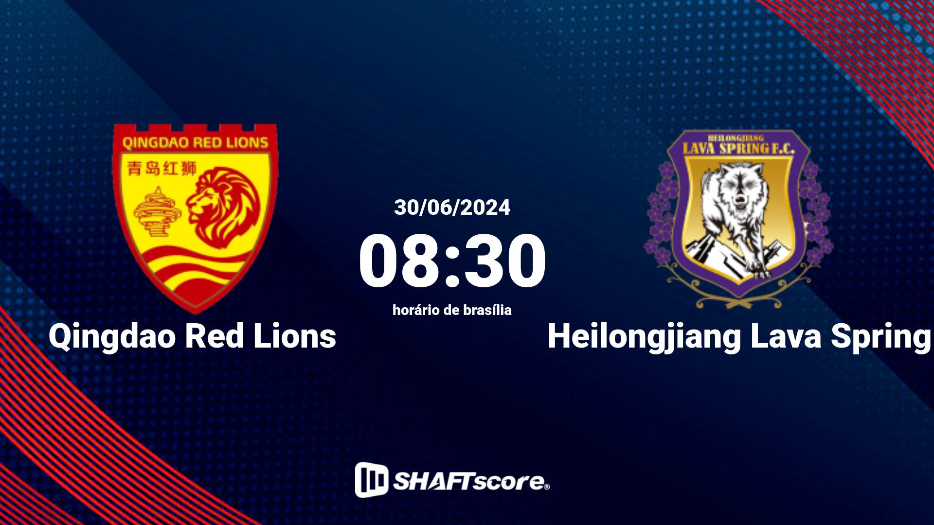 Estatísticas do jogo Qingdao Red Lions vs Heilongjiang Lava Spring 30.06 08:30