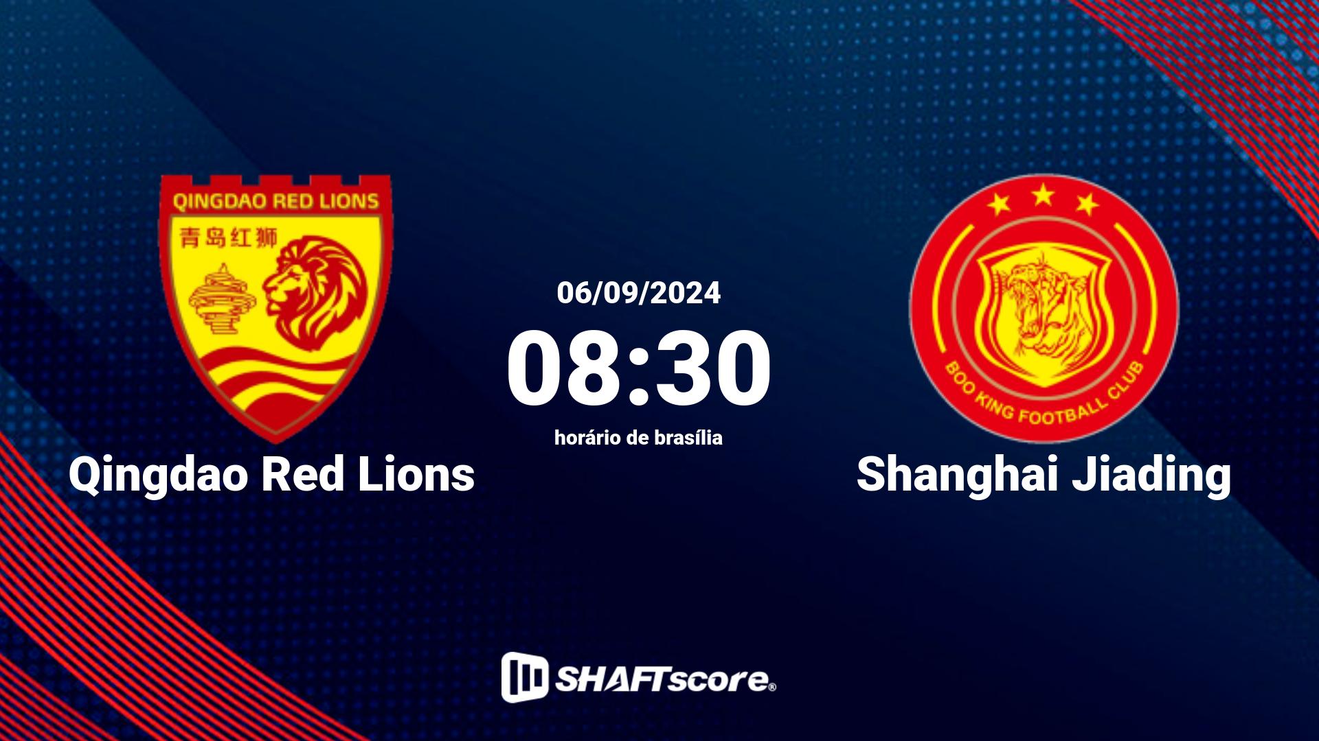 Estatísticas do jogo Qingdao Red Lions vs Shanghai Jiading 06.09 08:30