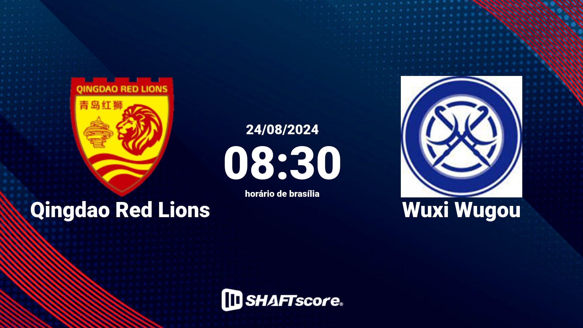 Estatísticas do jogo Qingdao Red Lions vs Wuxi Wugou 24.08 08:30