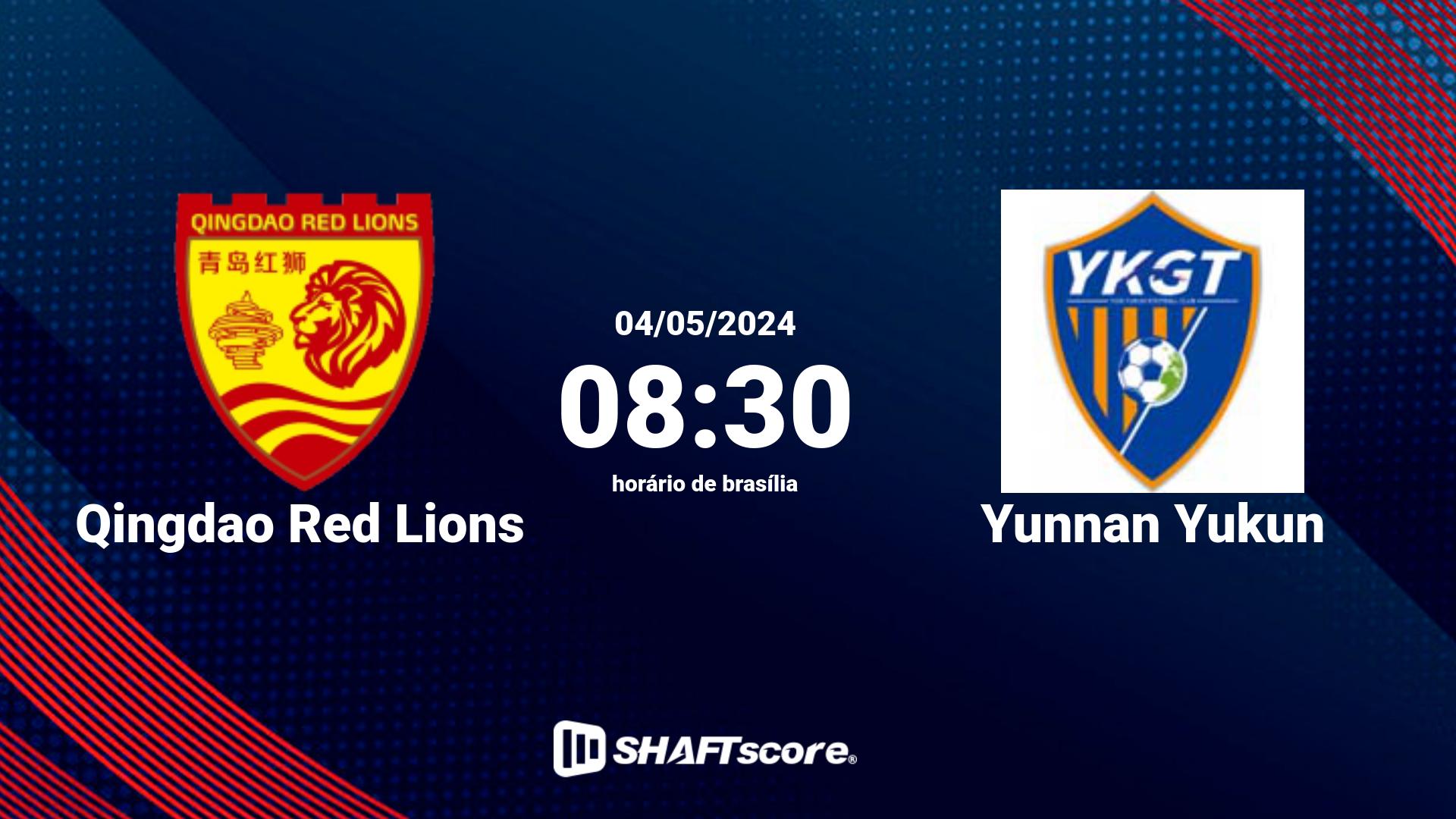 Estatísticas do jogo Qingdao Red Lions vs Yunnan Yukun 04.05 08:30