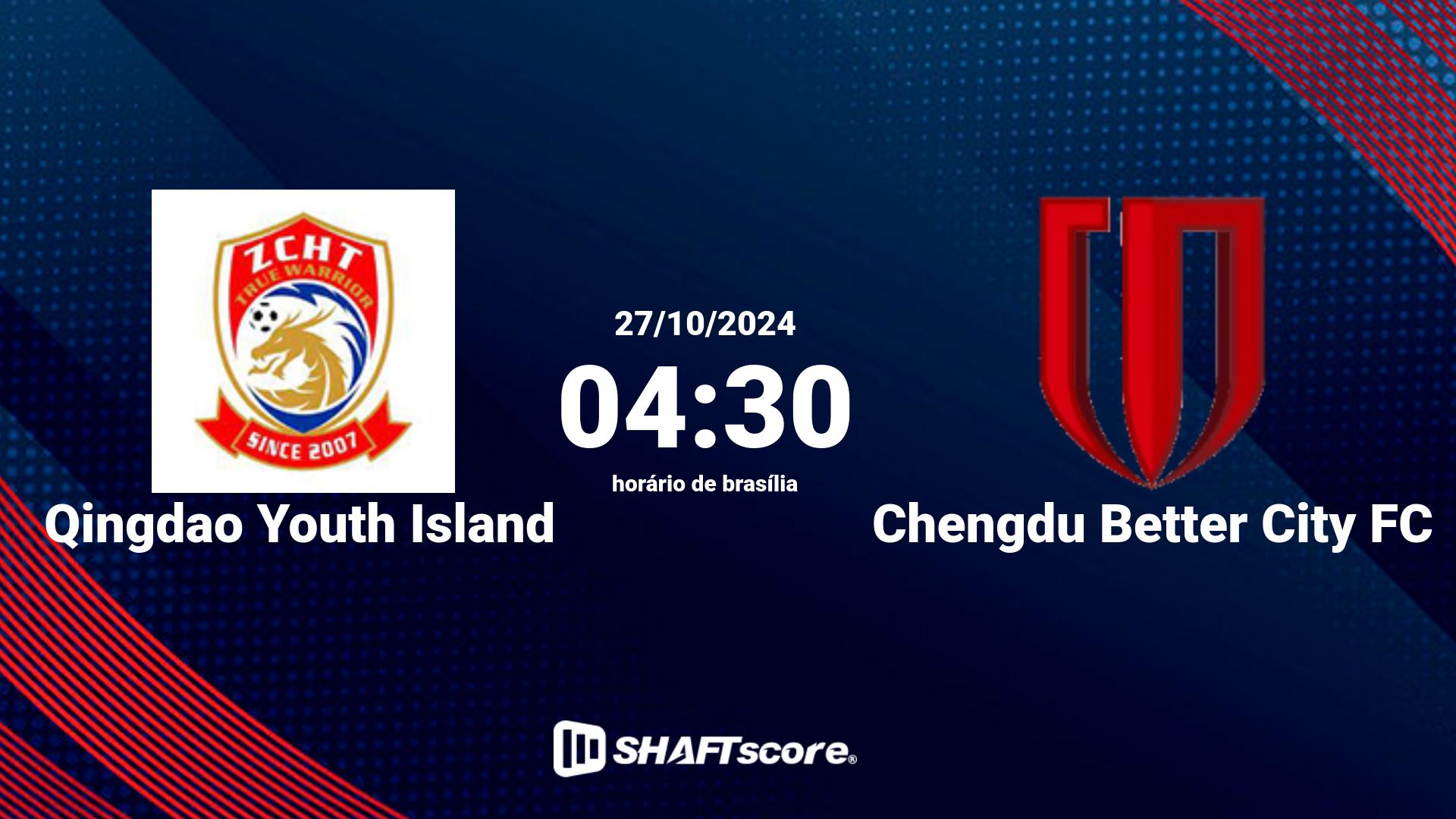 Estatísticas do jogo Qingdao Youth Island vs Chengdu Better City FC 27.10 04:30