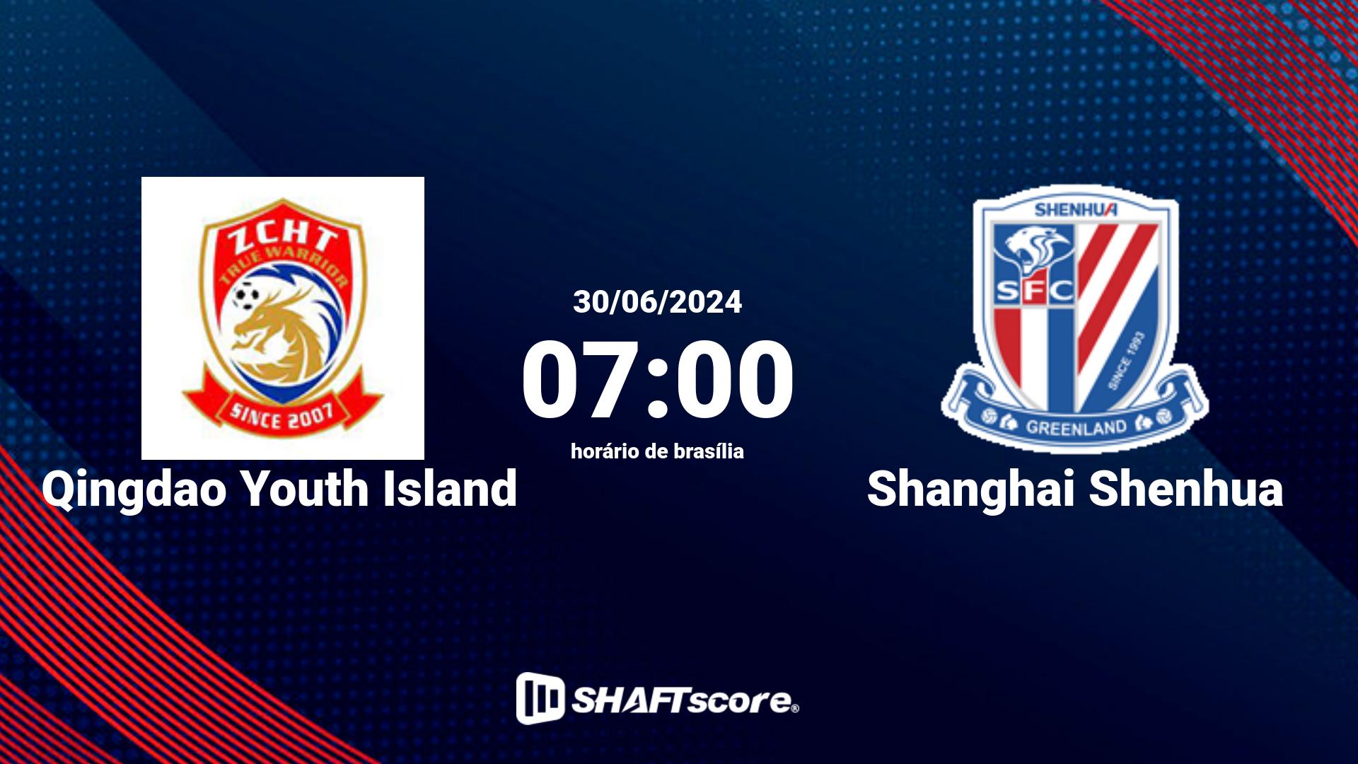 Estatísticas do jogo Qingdao Youth Island vs Shanghai Shenhua 30.06 07:00