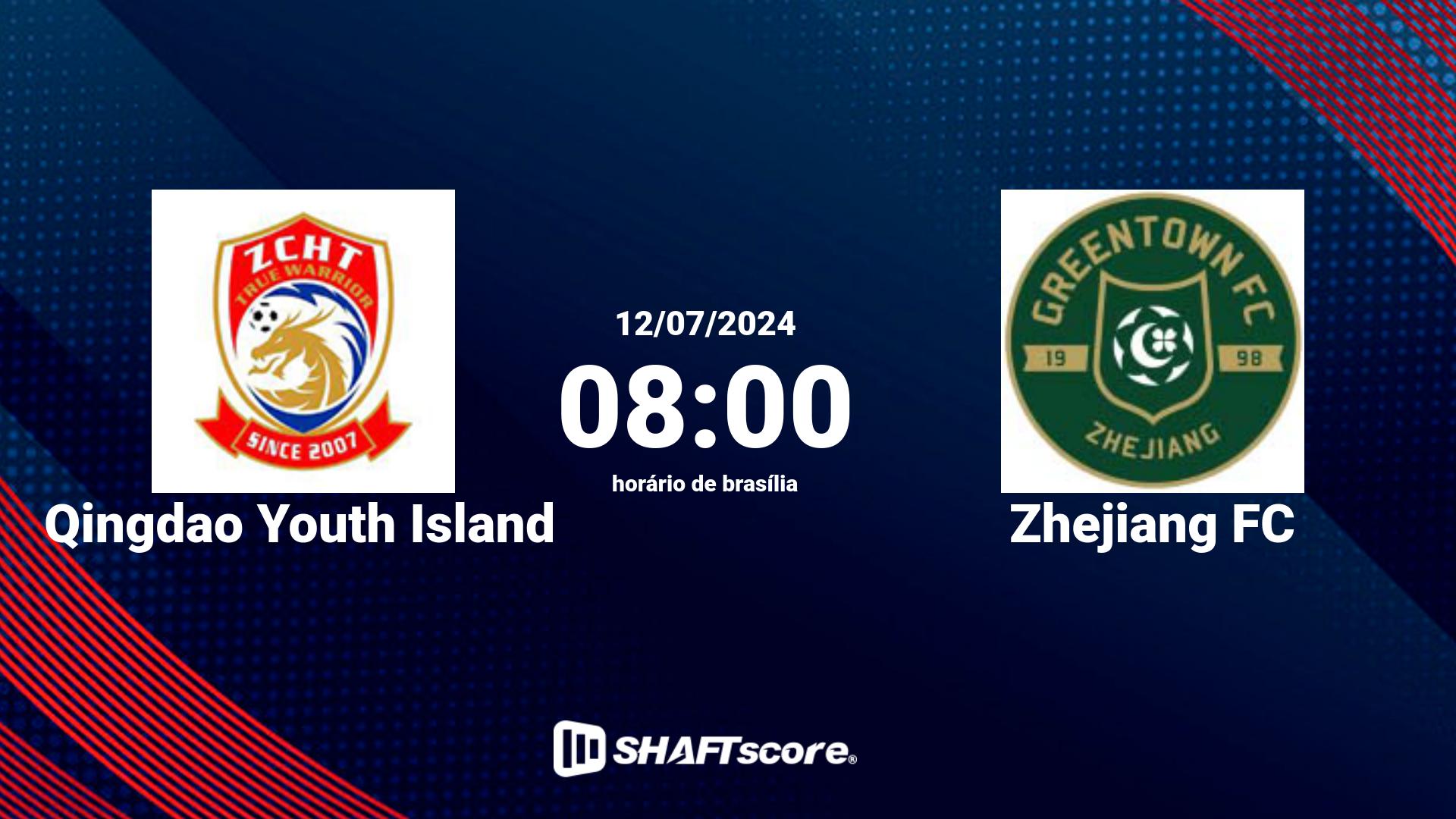 Estatísticas do jogo Qingdao Youth Island vs Zhejiang FC 12.07 08:00