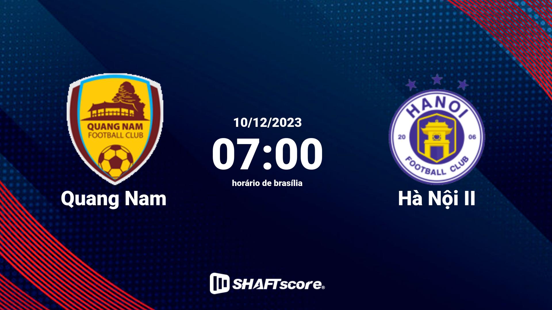 Estatísticas do jogo Quang Nam vs Hà Nội II 10.12 07:00