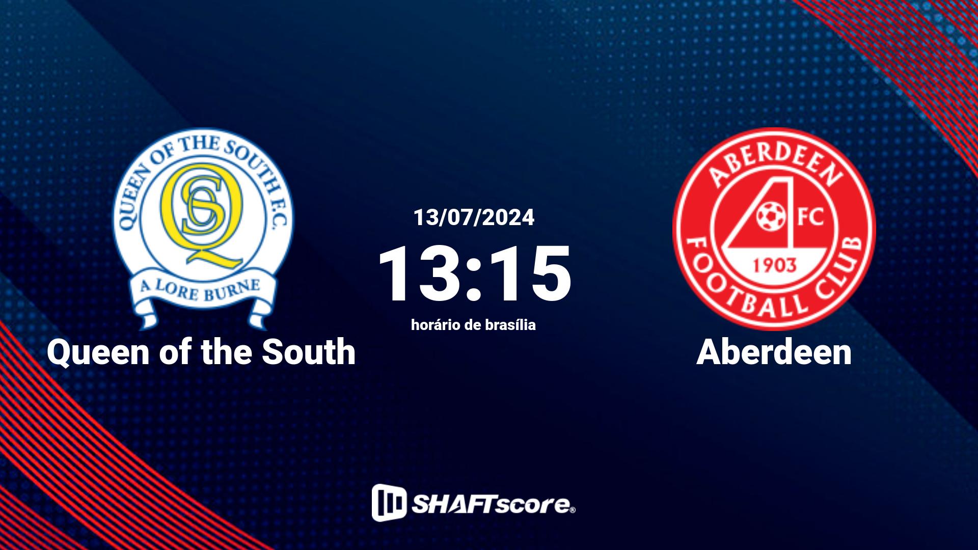 Estatísticas do jogo Queen of the South vs Aberdeen 13.07 13:15