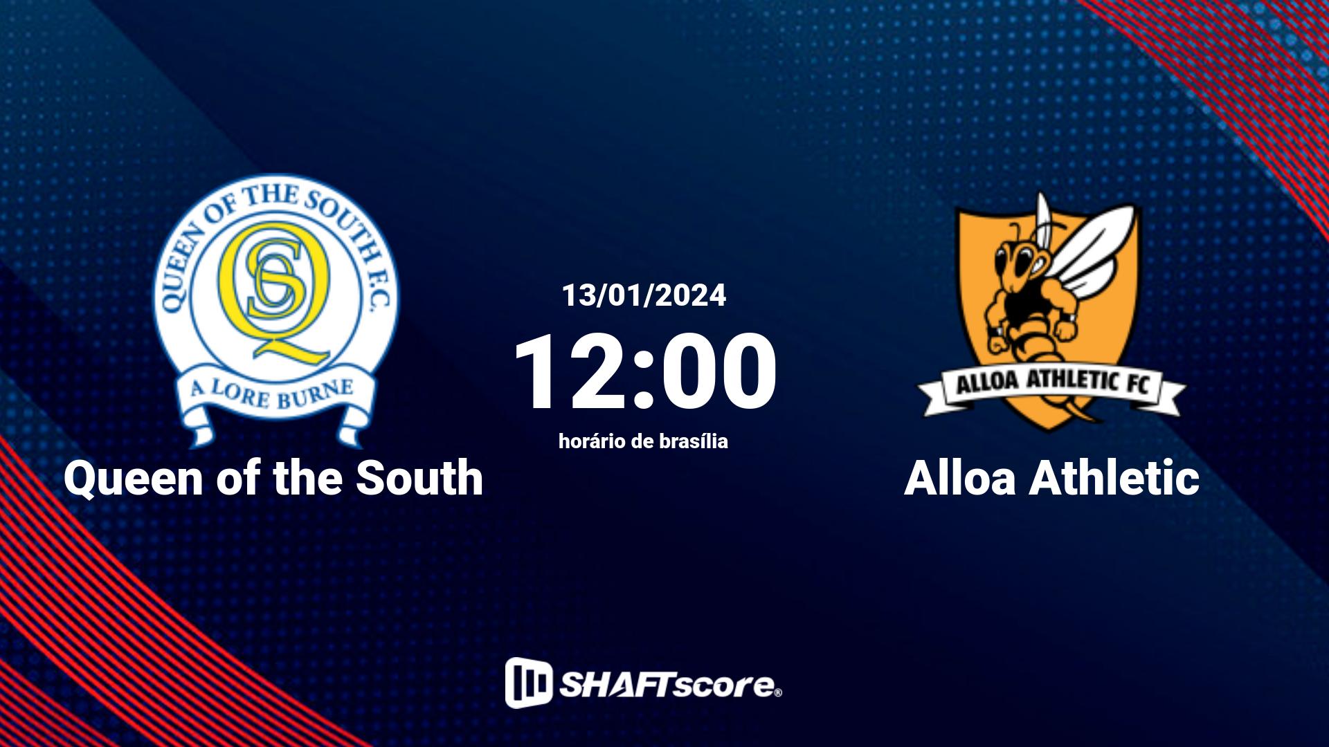 Estatísticas do jogo Queen of the South vs Alloa Athletic 13.01 12:00