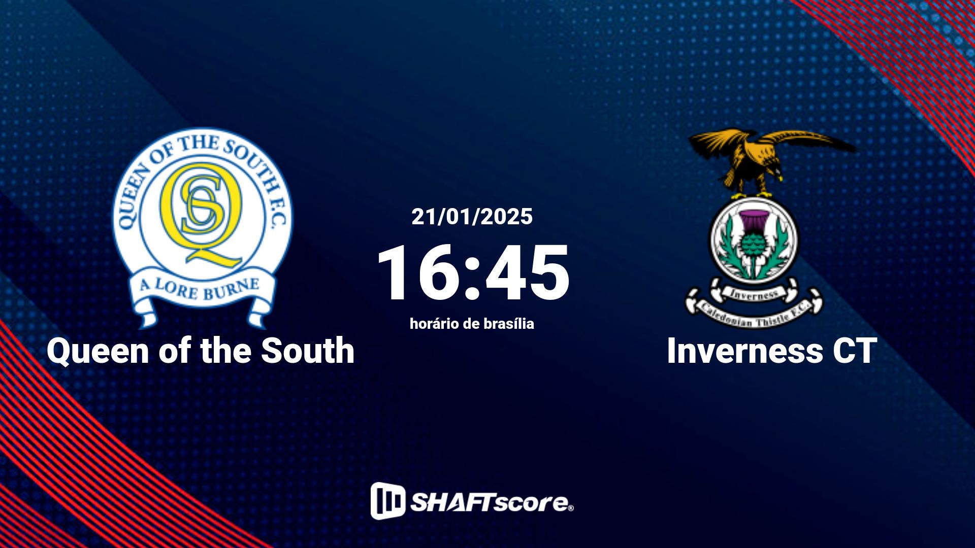 Estatísticas do jogo Queen of the South vs Inverness CT 21.01 16:45