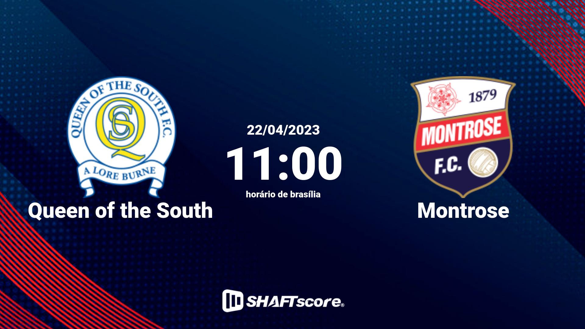 Estatísticas do jogo Queen of the South vs Montrose 22.04 11:00