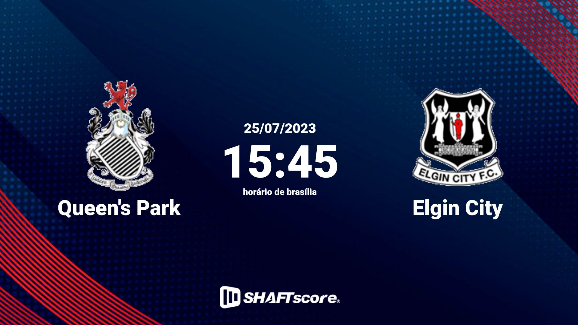 Estatísticas do jogo Queen's Park vs Elgin City 25.07 15:45