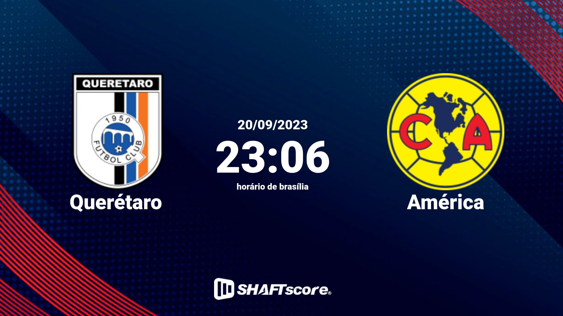 Estatísticas do jogo Querétaro vs América 20.09 23:06