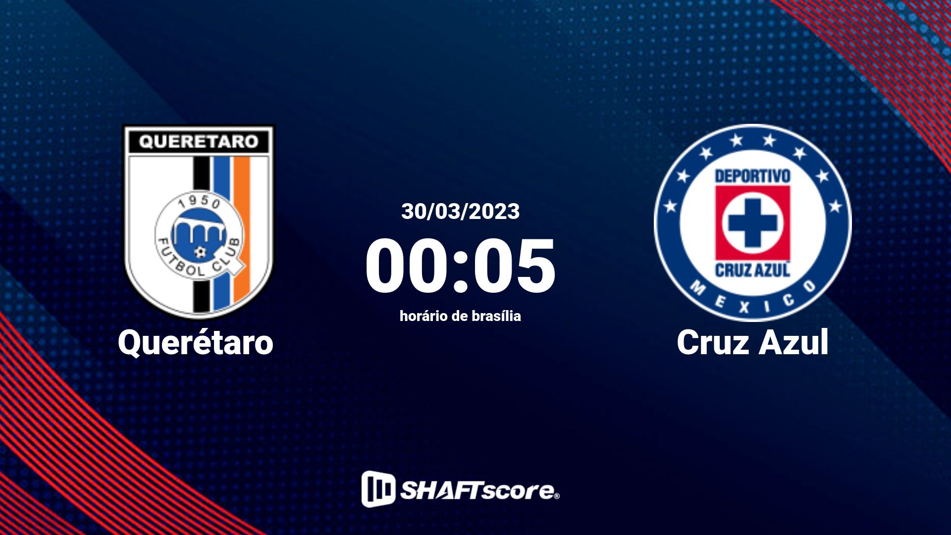 Estatísticas do jogo Querétaro vs Cruz Azul 30.03 00:05