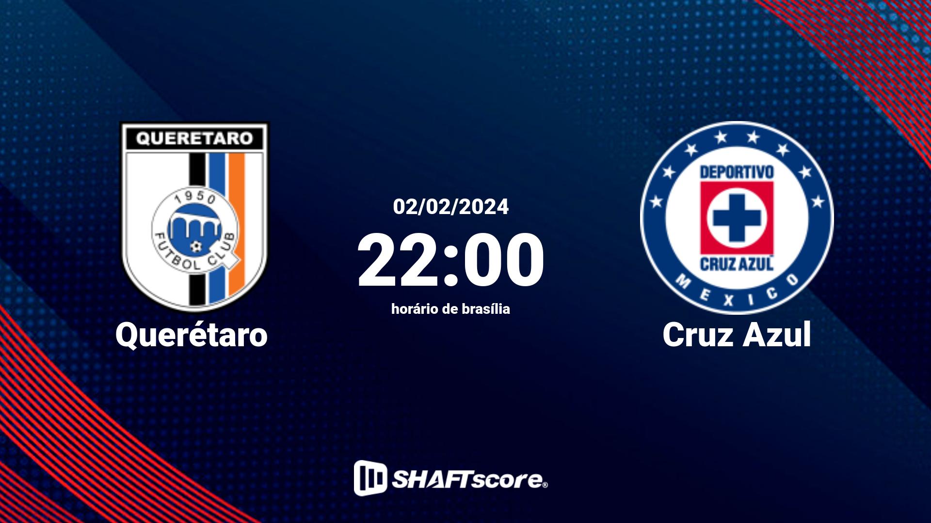 Estatísticas do jogo Querétaro vs Cruz Azul 02.02 22:00