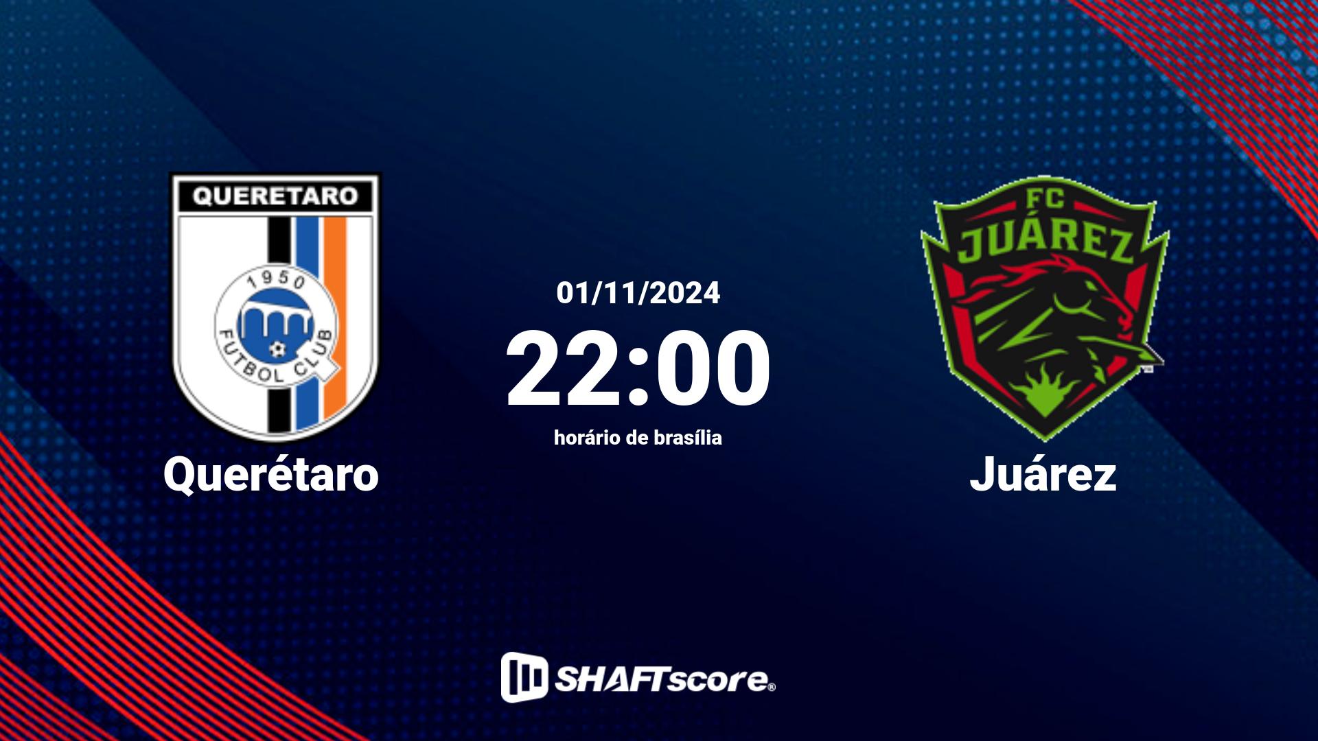 Estatísticas do jogo Querétaro vs Juárez 01.11 22:00