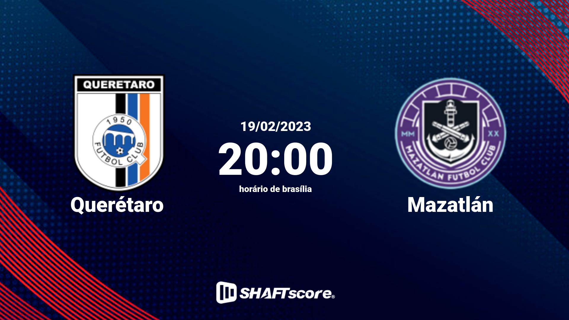 Estatísticas do jogo Querétaro vs Mazatlán 19.02 20:00