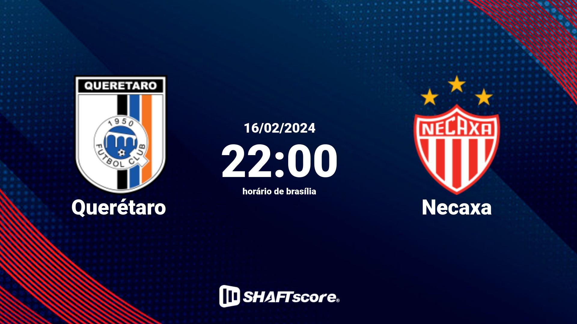 Estatísticas do jogo Querétaro vs Necaxa 16.02 22:00