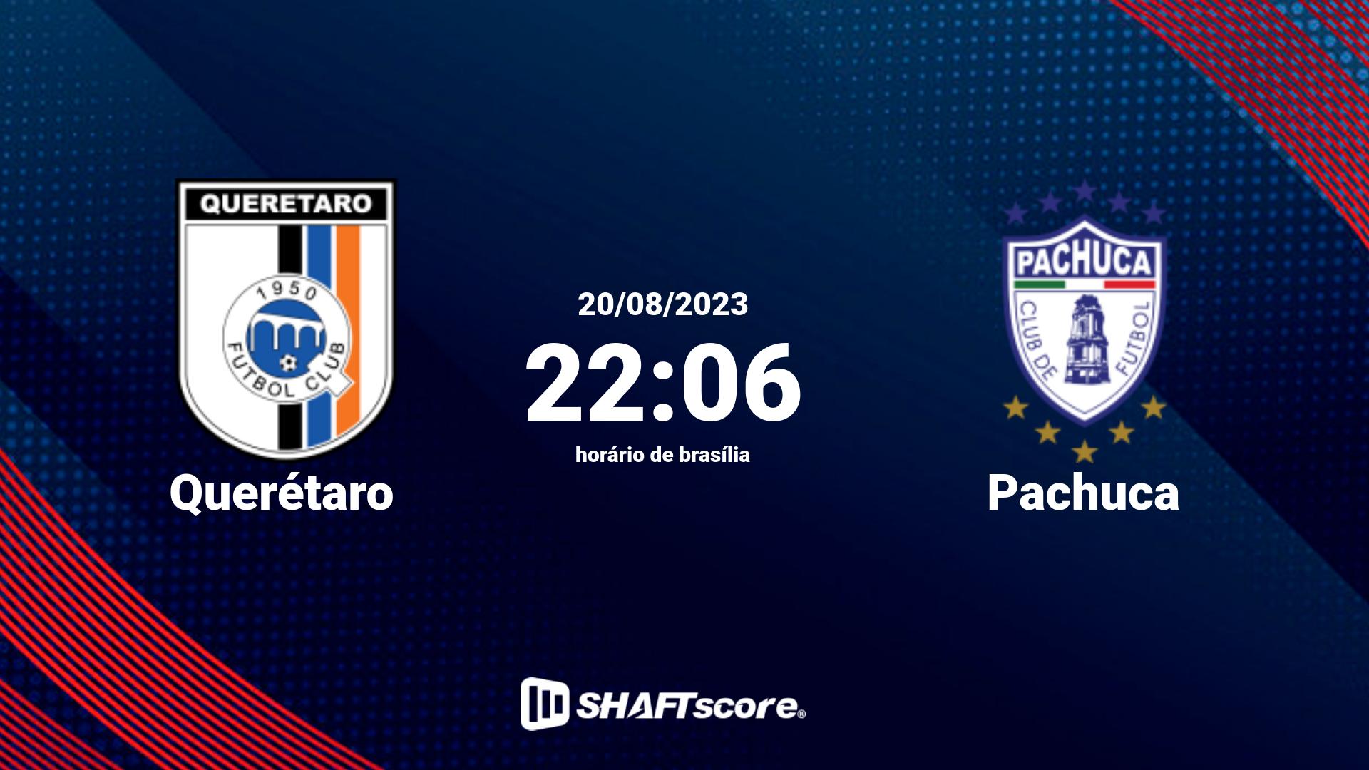 Estatísticas do jogo Querétaro vs Pachuca 20.08 22:06