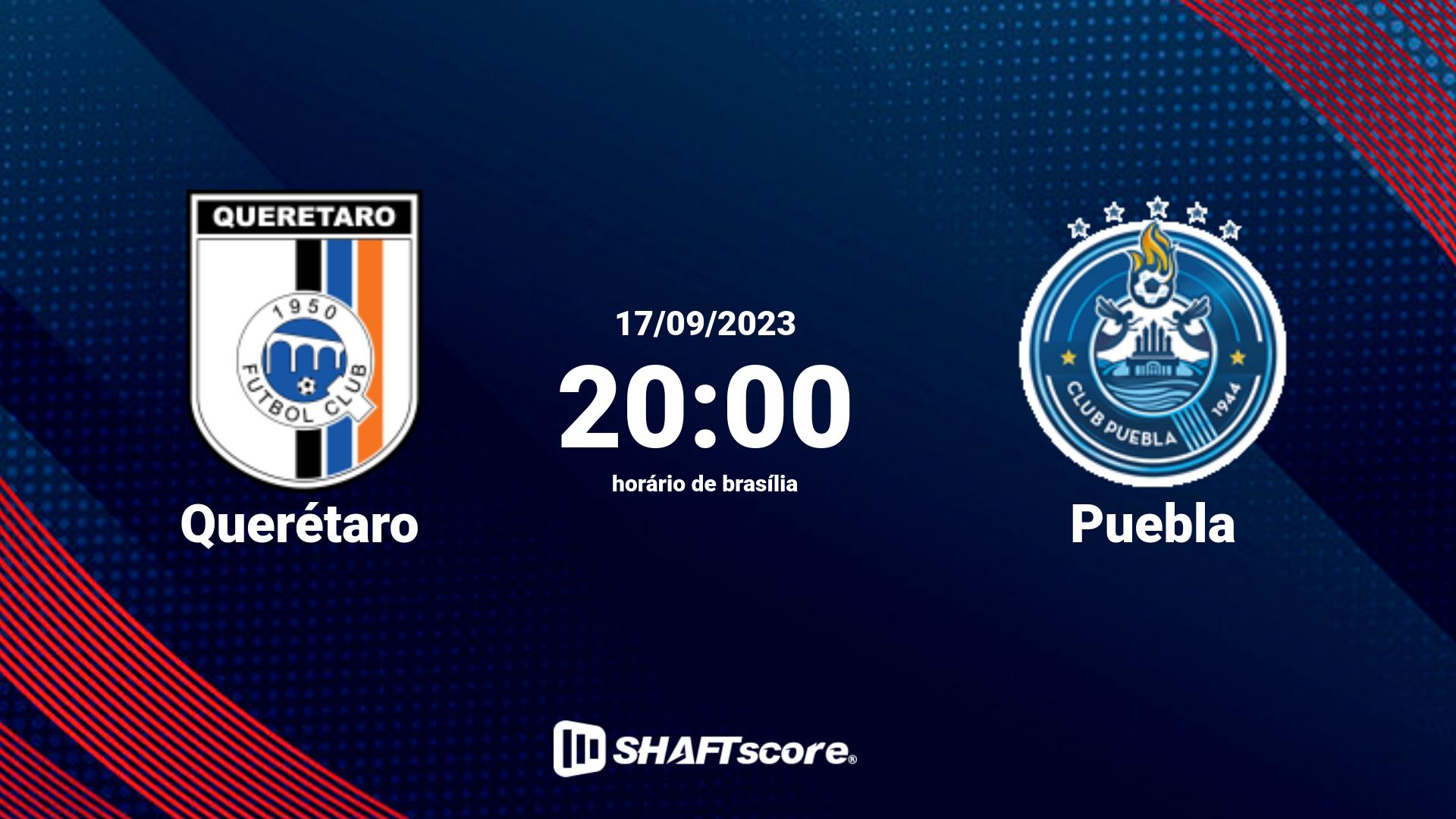 Estatísticas do jogo Querétaro vs Puebla 17.09 20:00