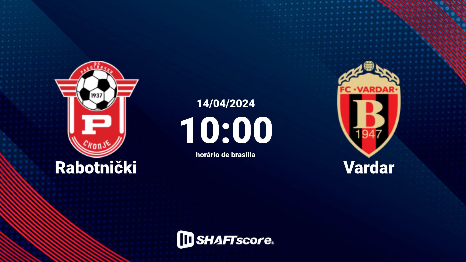 Estatísticas do jogo Rabotnički vs Vardar 14.04 10:00