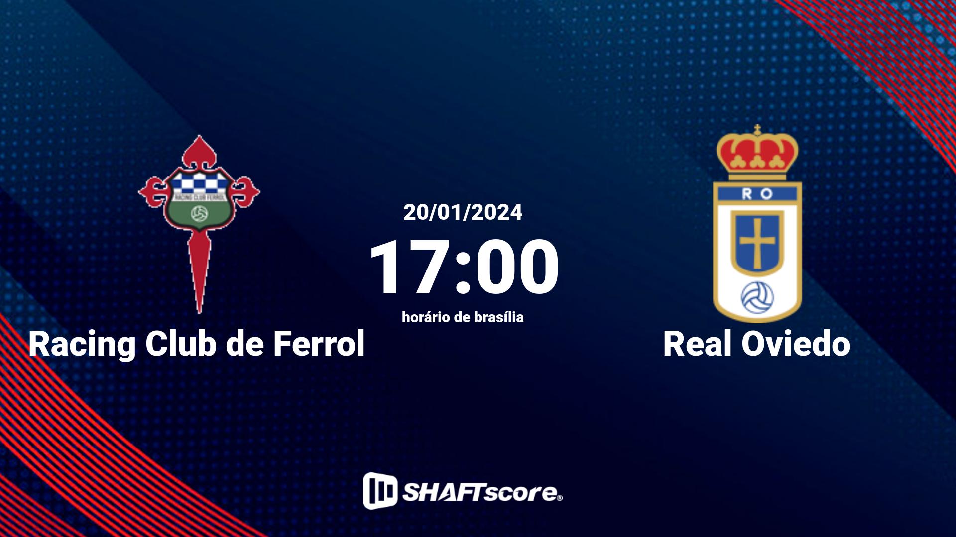 Estatísticas do jogo Racing Club de Ferrol vs Real Oviedo 20.01 17:00