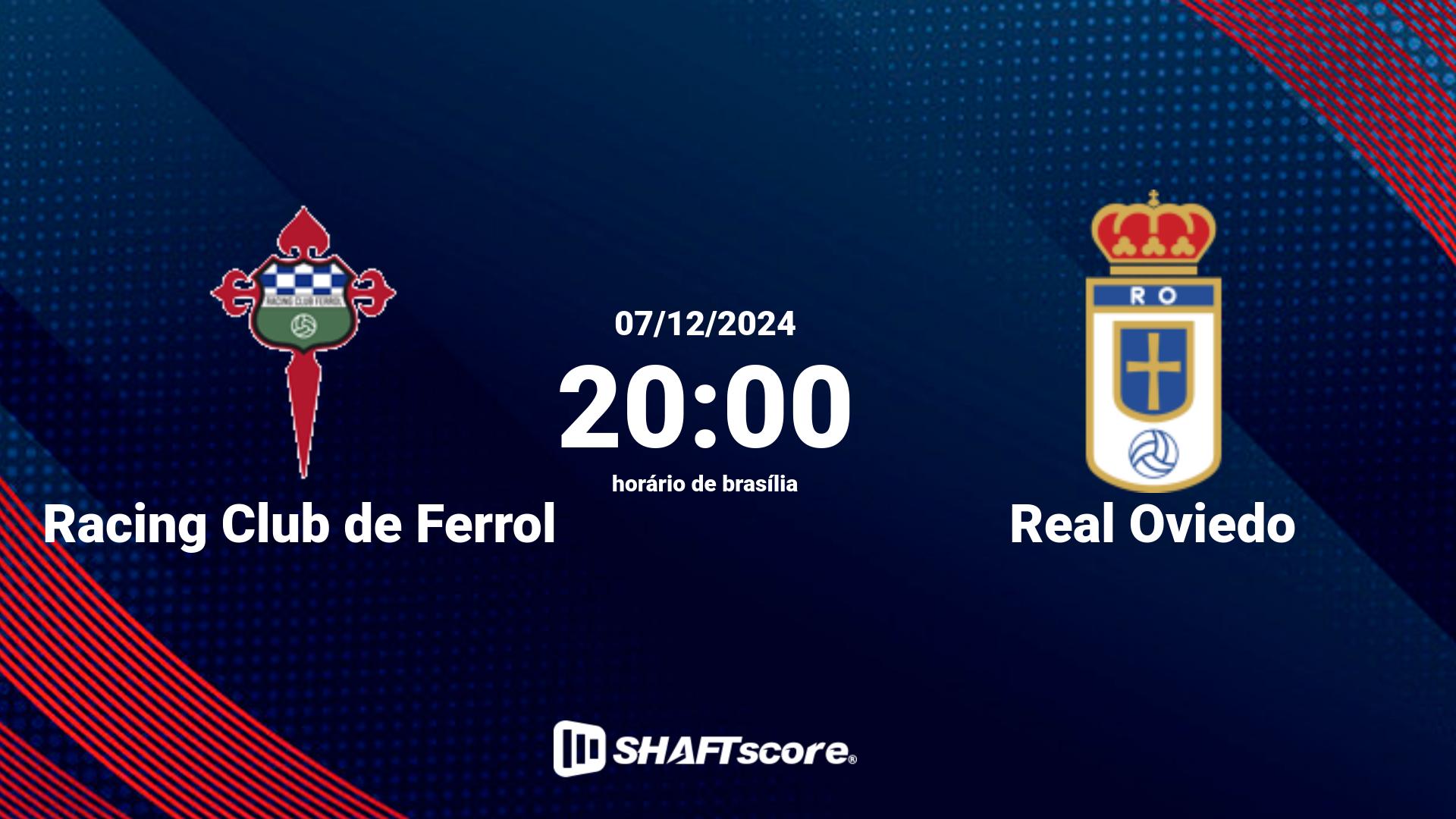 Estatísticas do jogo Racing Club de Ferrol vs Real Oviedo 07.12 20:00