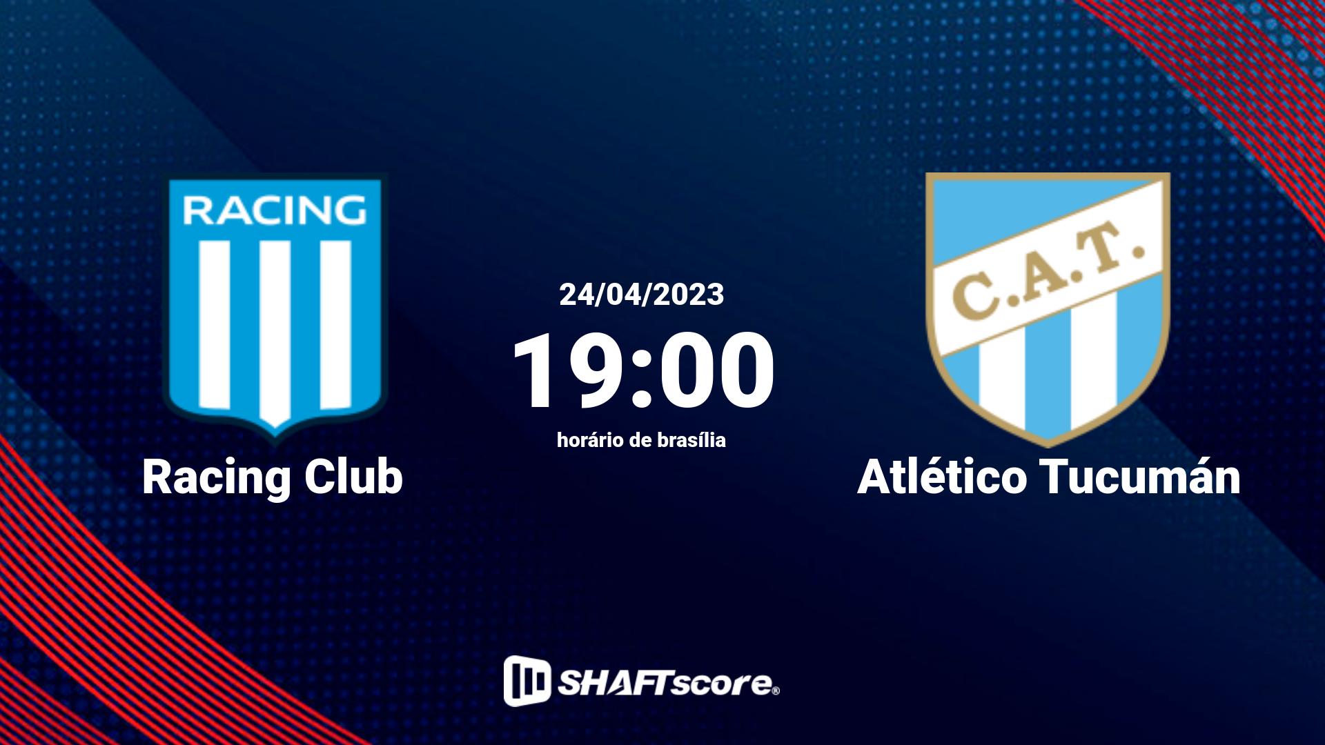 Estatísticas do jogo Racing Club vs Atlético Tucumán 24.04 19:00