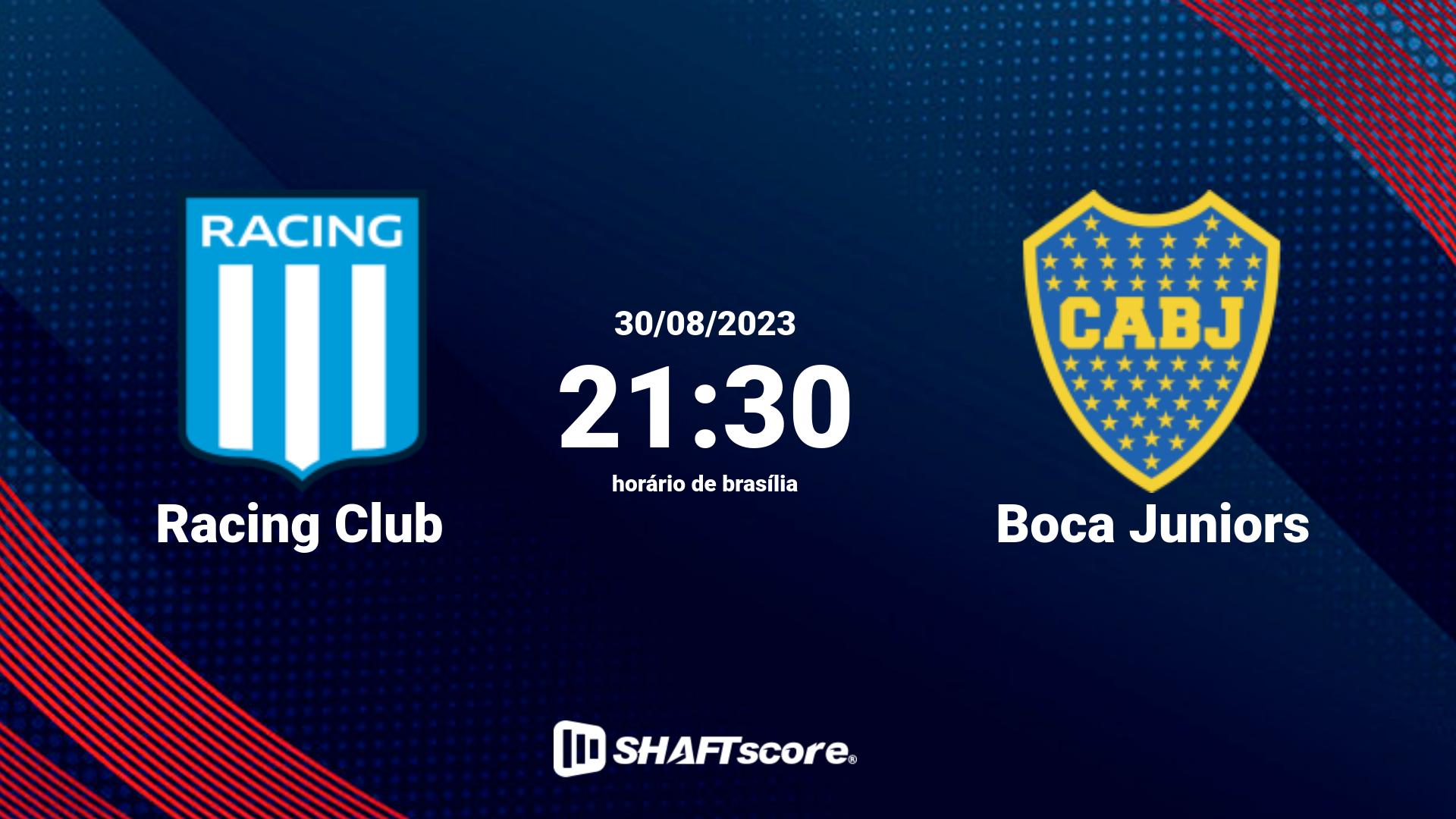 Estatísticas do jogo Racing Club vs Boca Juniors 30.08 21:30