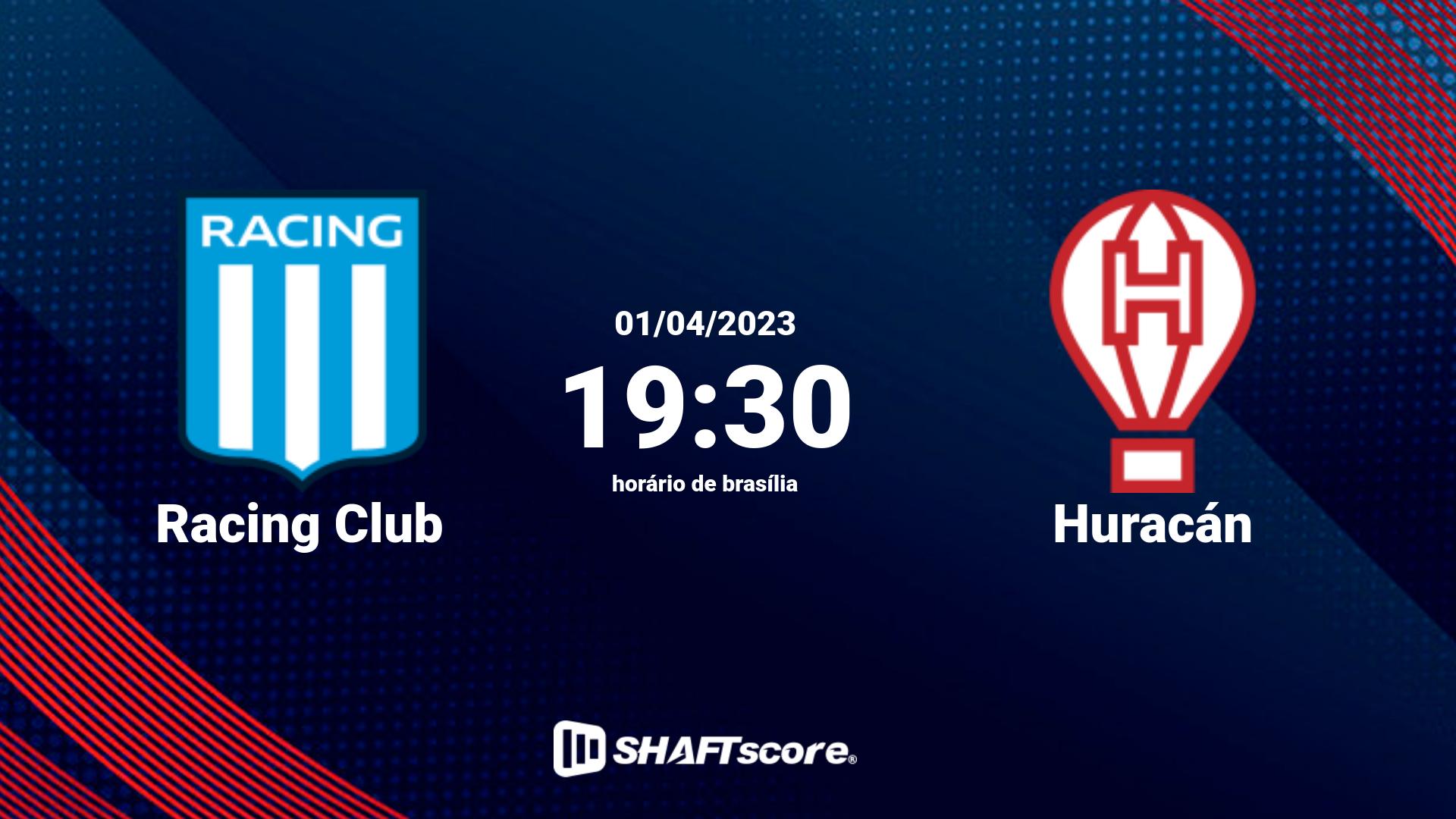 Estatísticas do jogo Racing Club vs Huracán 01.04 19:30