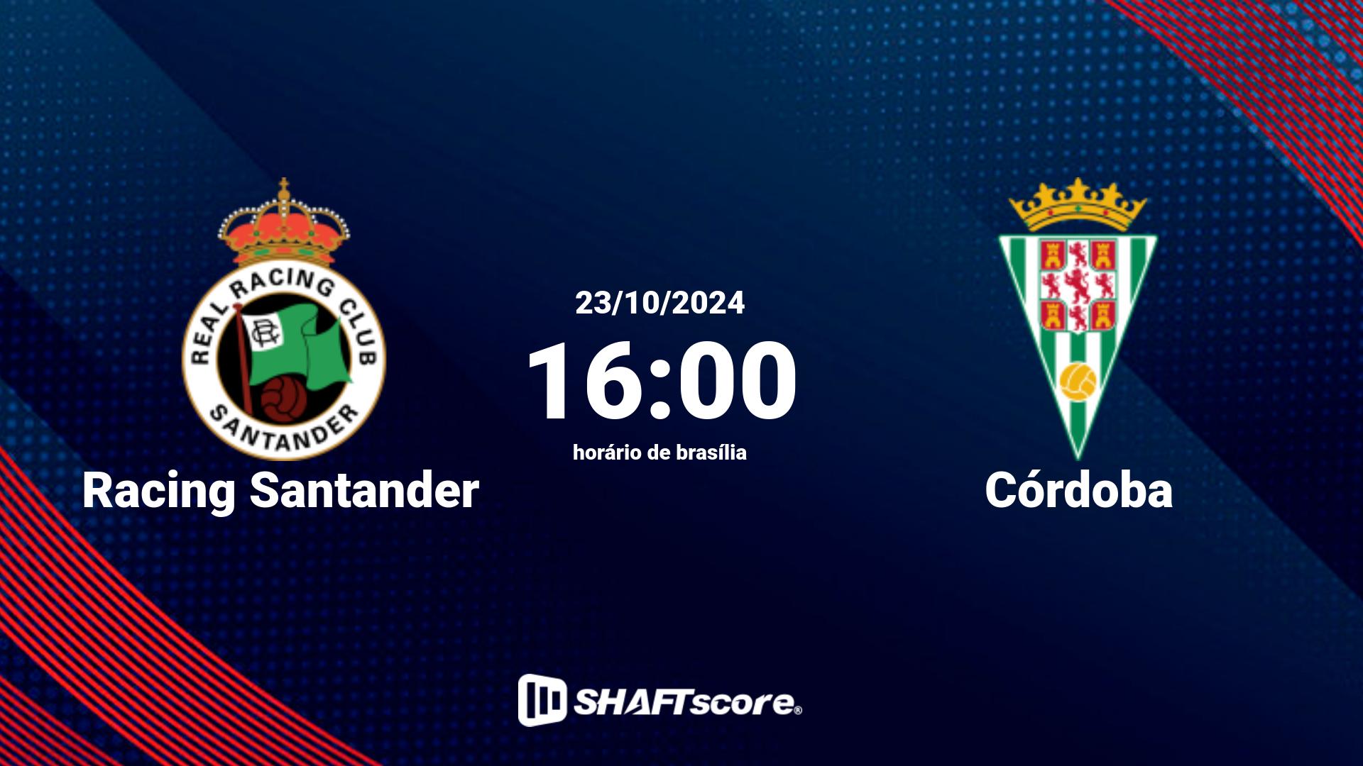 Estatísticas do jogo Racing Santander vs Córdoba 23.10 16:00