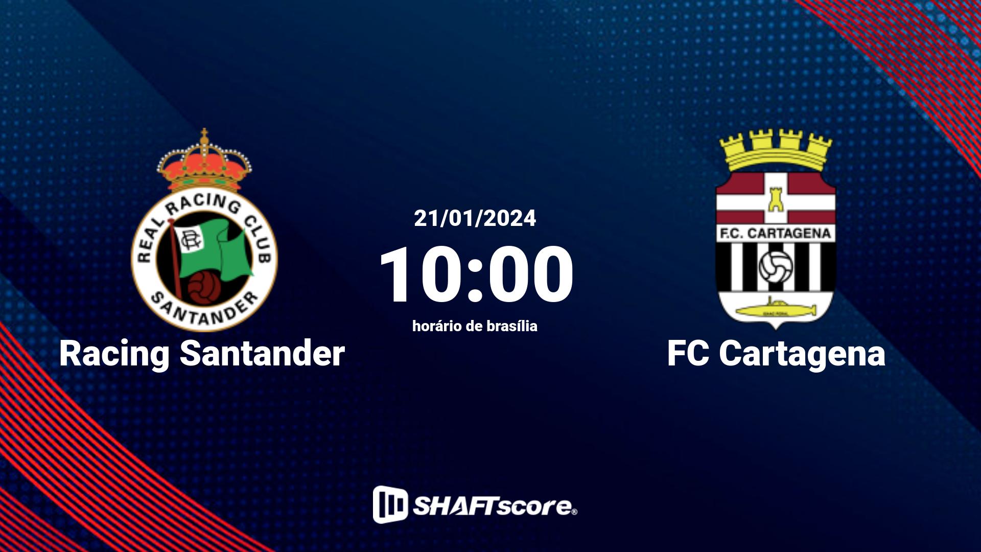 Estatísticas do jogo Racing Santander vs FC Cartagena 21.01 10:00