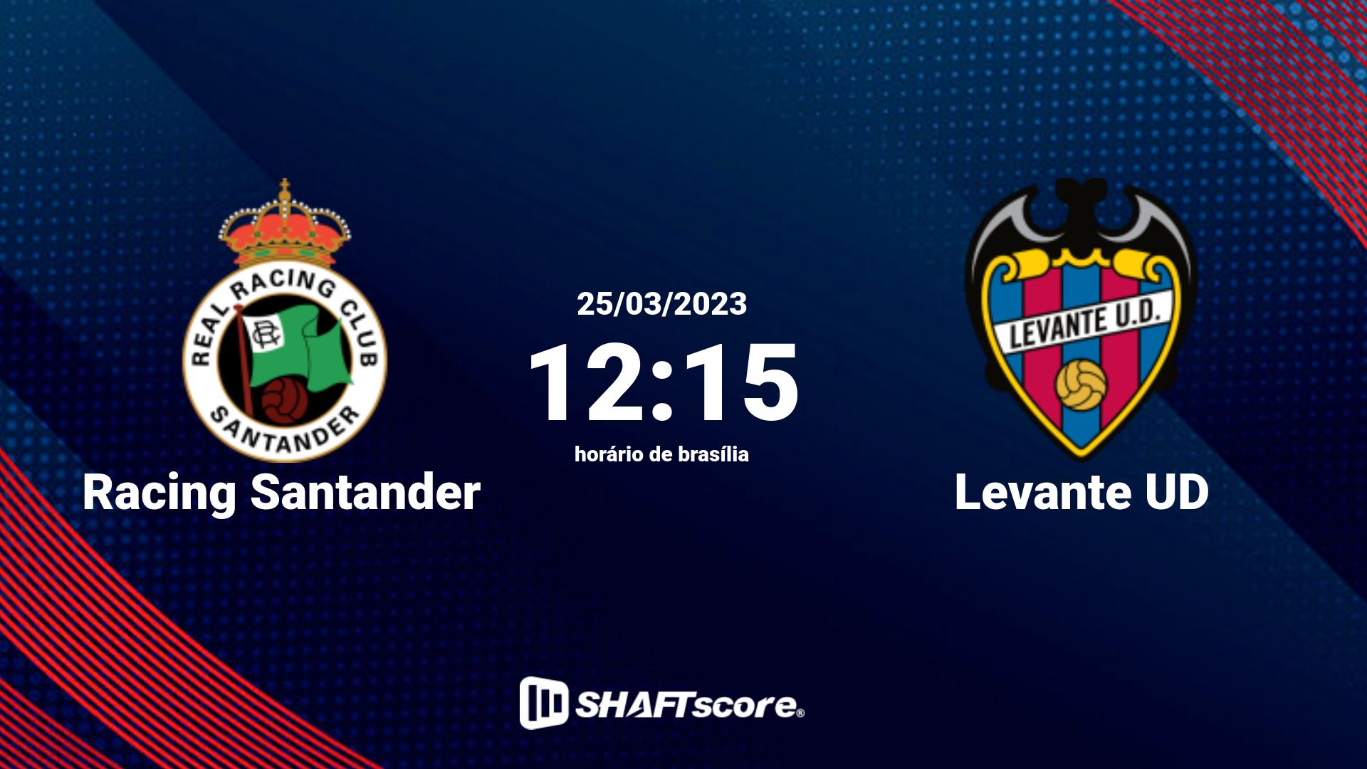 Estatísticas do jogo Racing Santander vs Levante UD 25.03 12:15