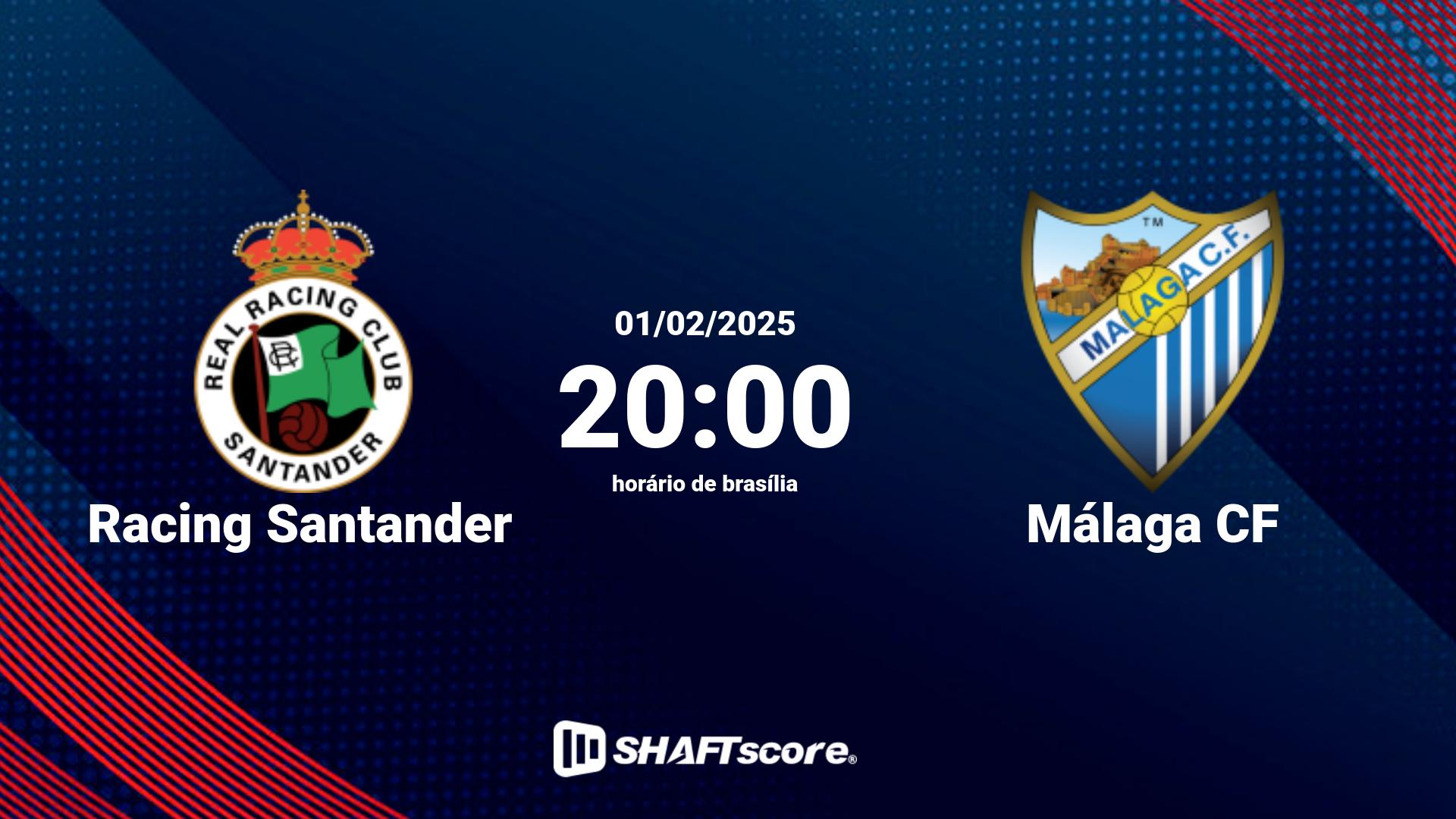 Estatísticas do jogo Racing Santander vs Málaga CF 01.02 20:00