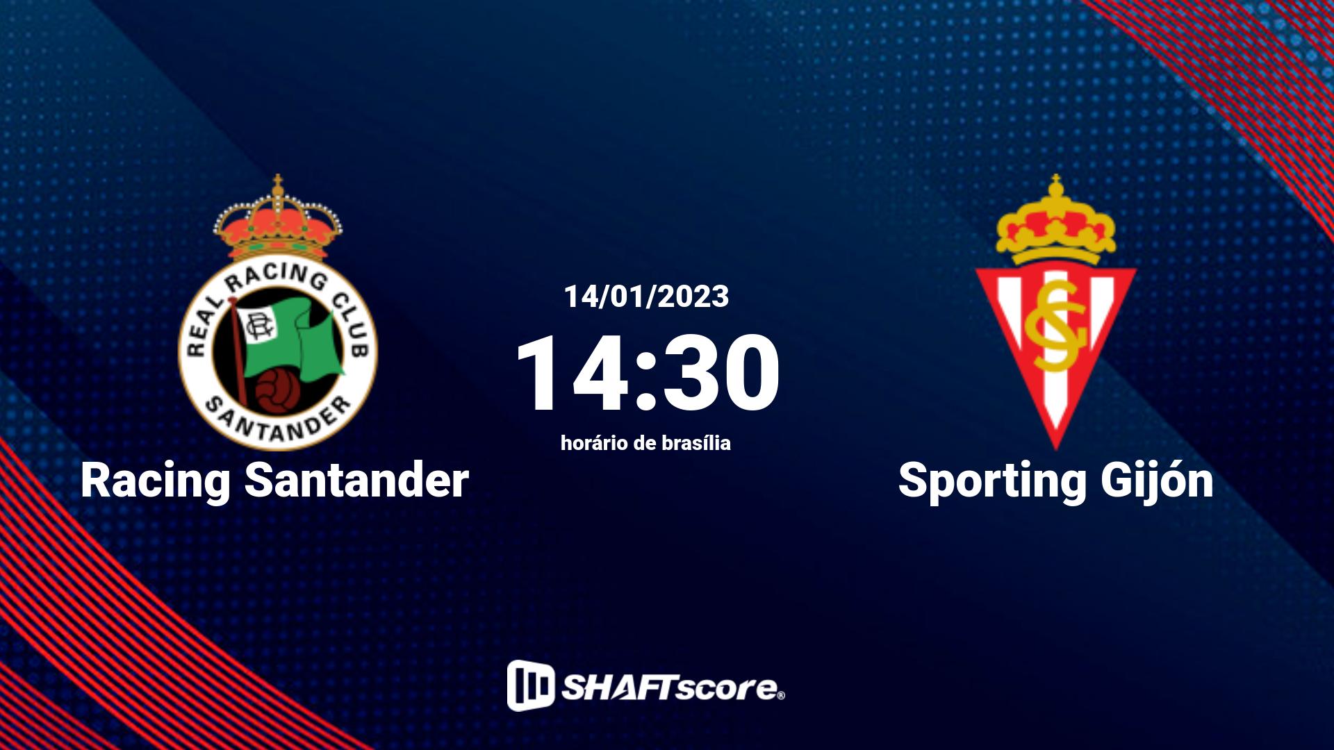 Estatísticas do jogo Racing Santander vs Sporting Gijón 14.01 14:30