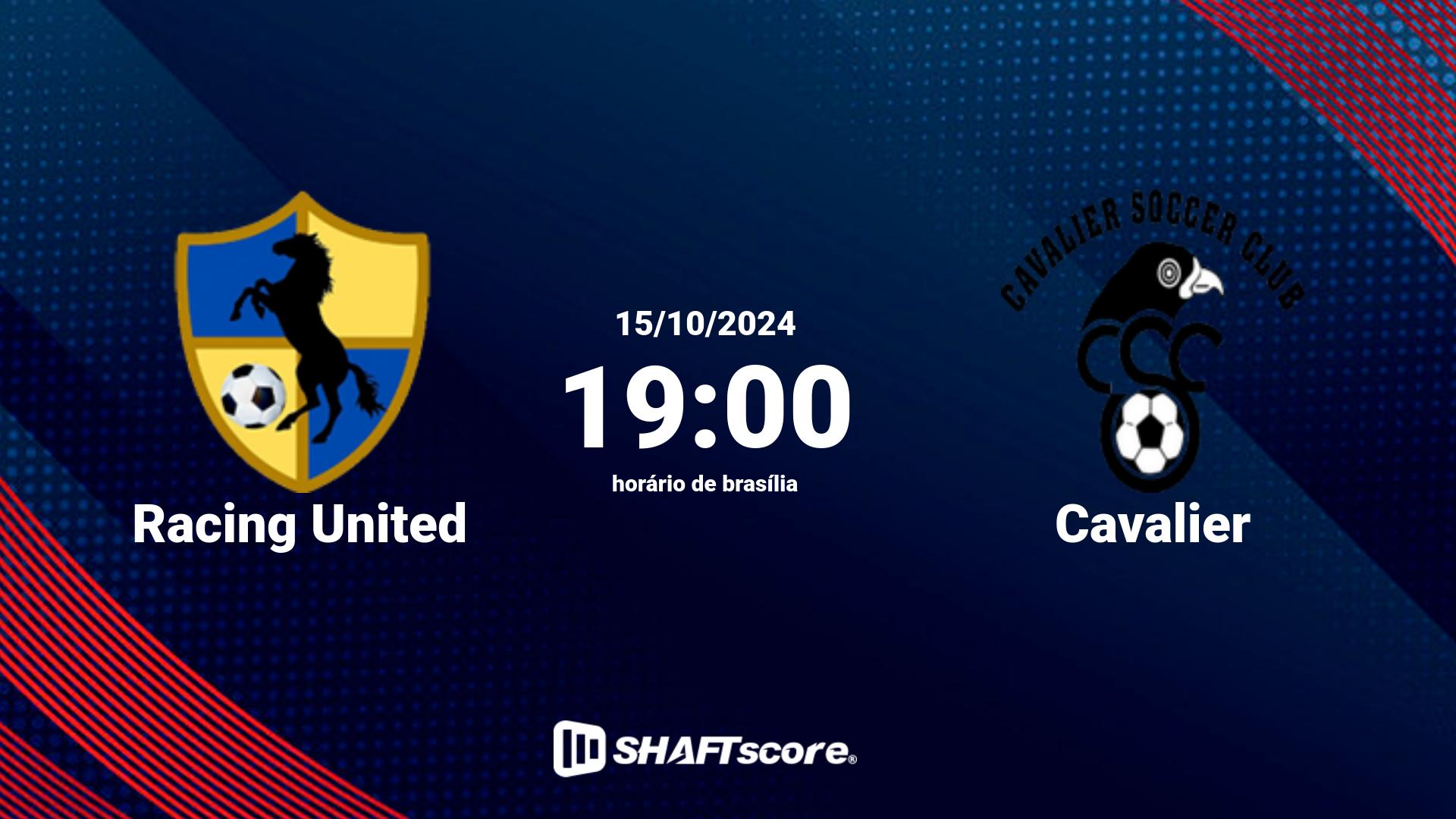 Estatísticas do jogo Racing United vs Cavalier 15.10 19:00