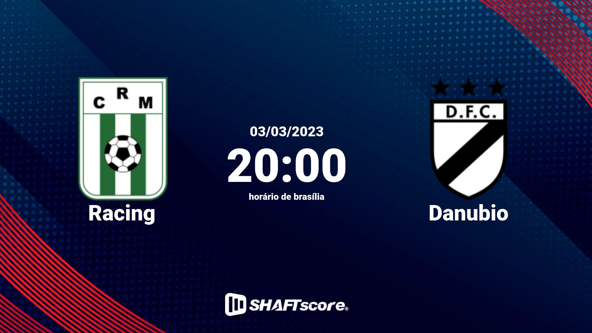 Estatísticas do jogo Racing vs Danubio 03.03 20:00