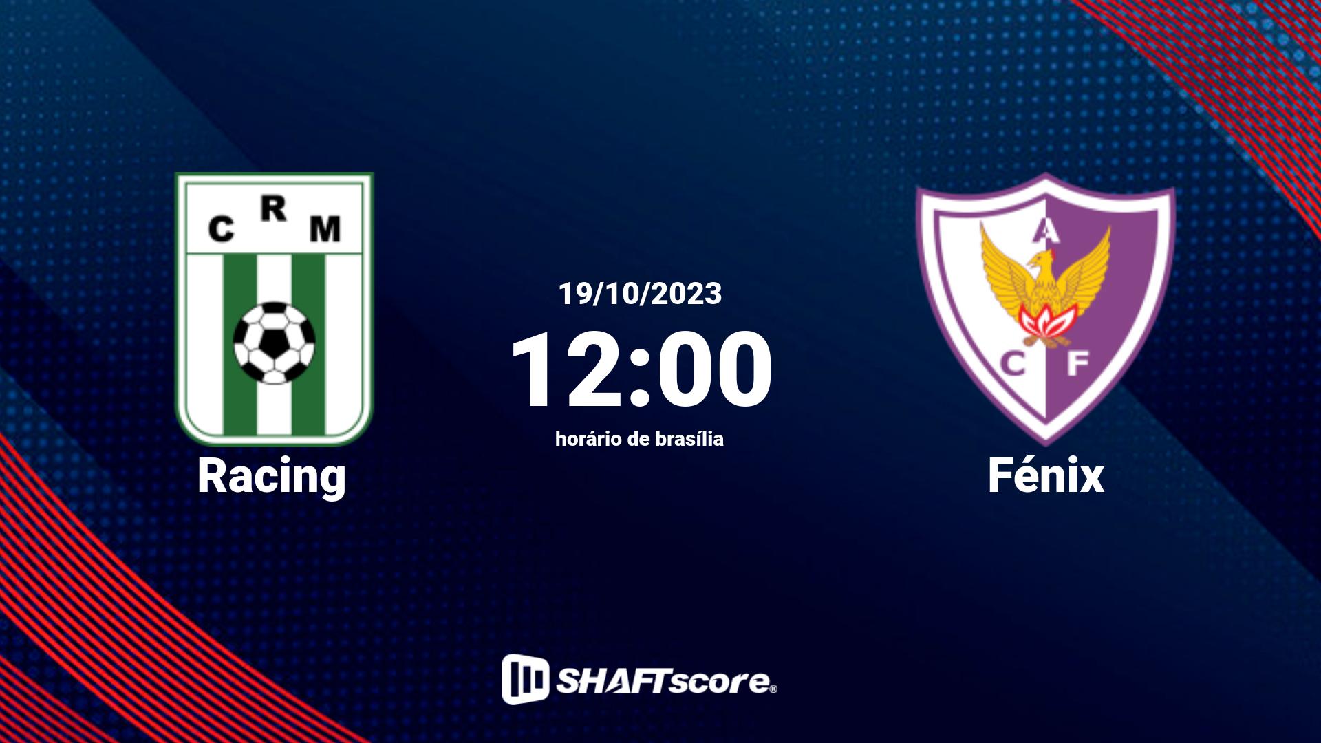 Estatísticas do jogo Racing vs Fénix 19.10 12:00