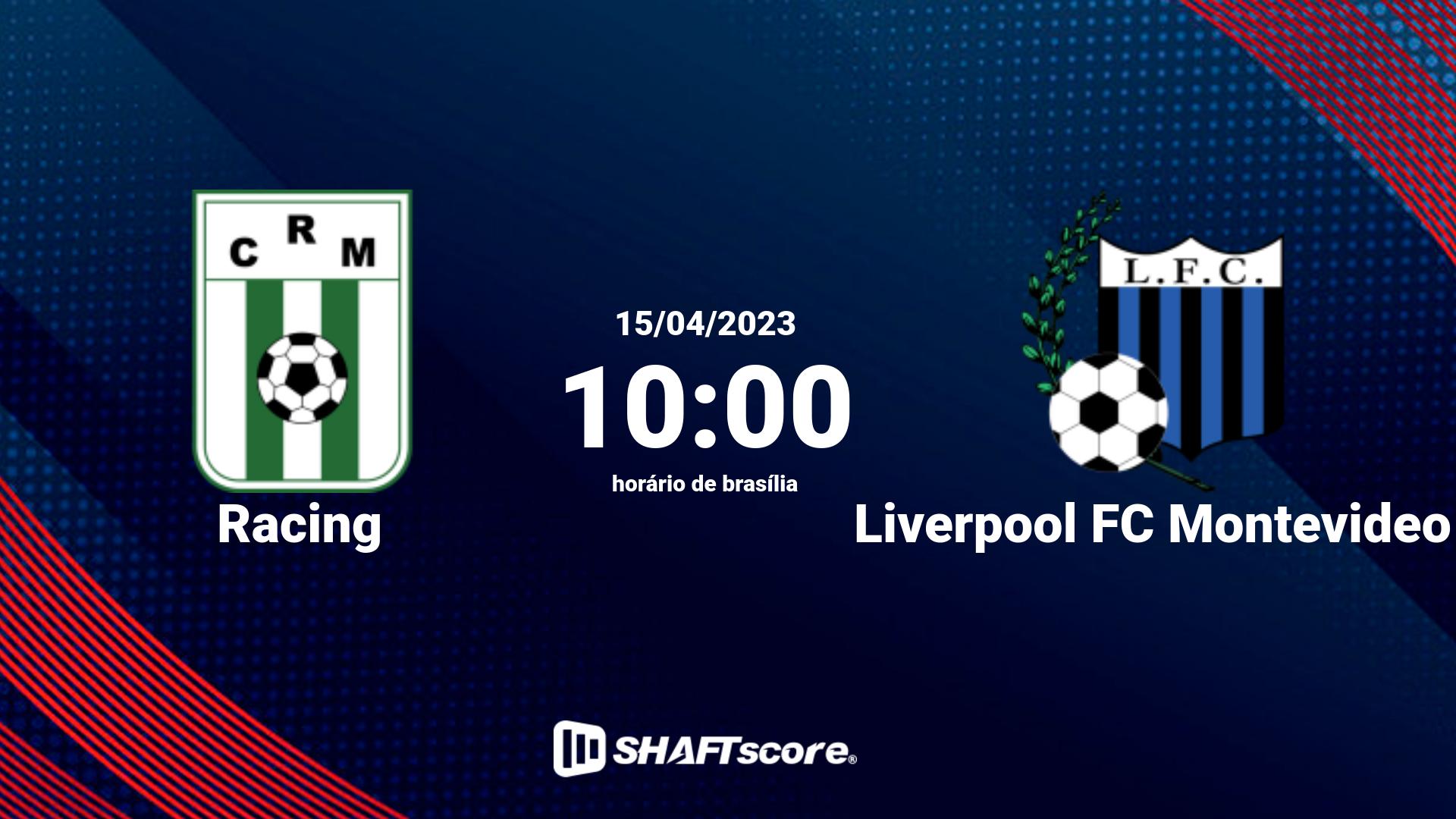 Estatísticas do jogo Racing vs Liverpool FC Montevideo 15.04 10:00