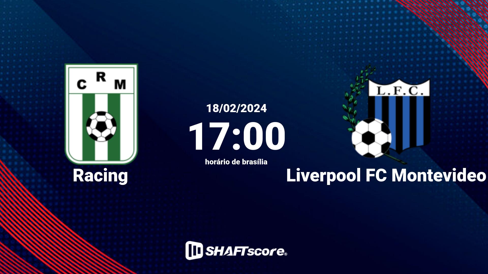 Estatísticas do jogo Racing vs Liverpool FC Montevideo 18.02 17:00