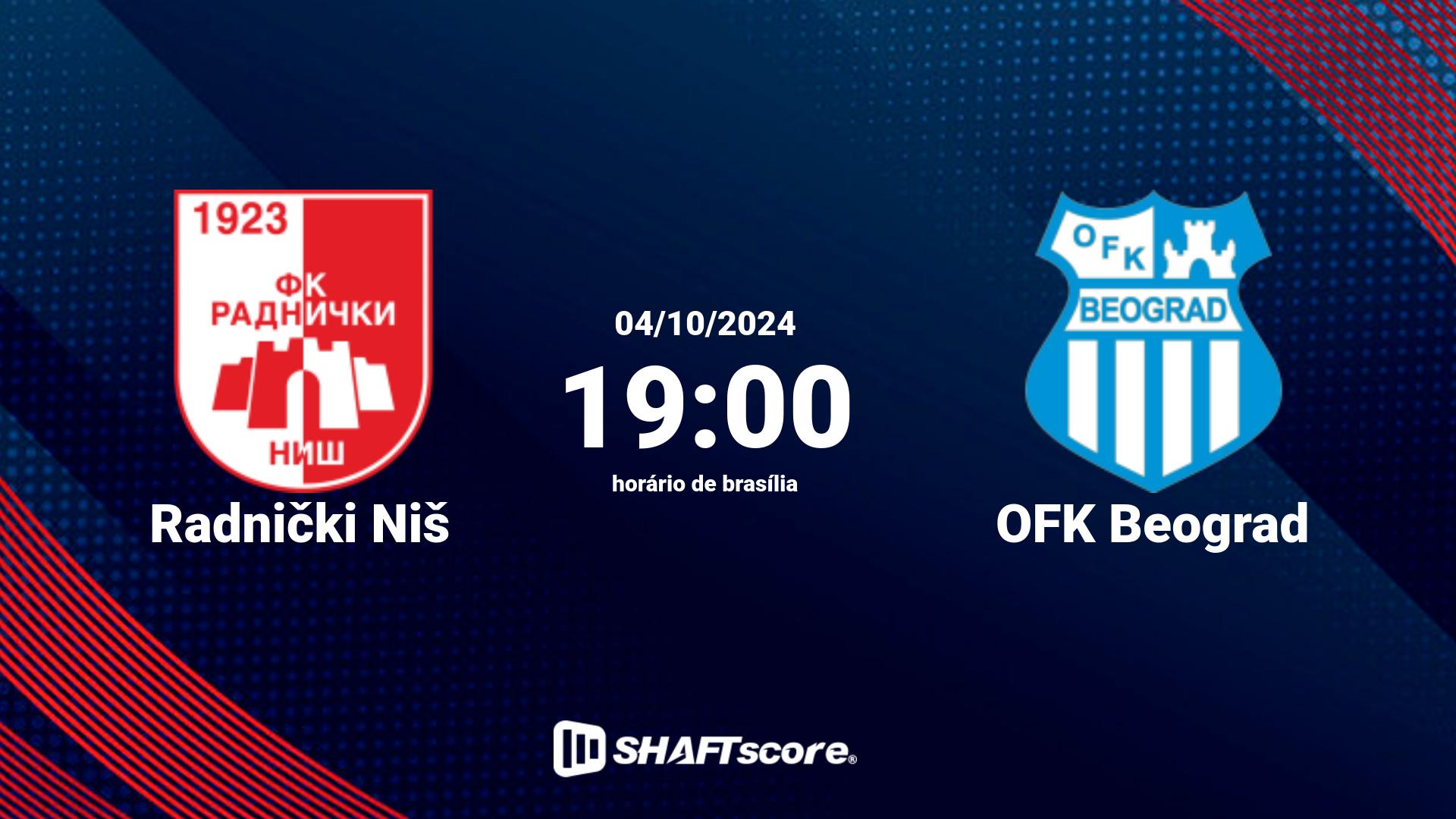 Estatísticas do jogo Radnički Niš vs OFK Beograd 04.10 19:00